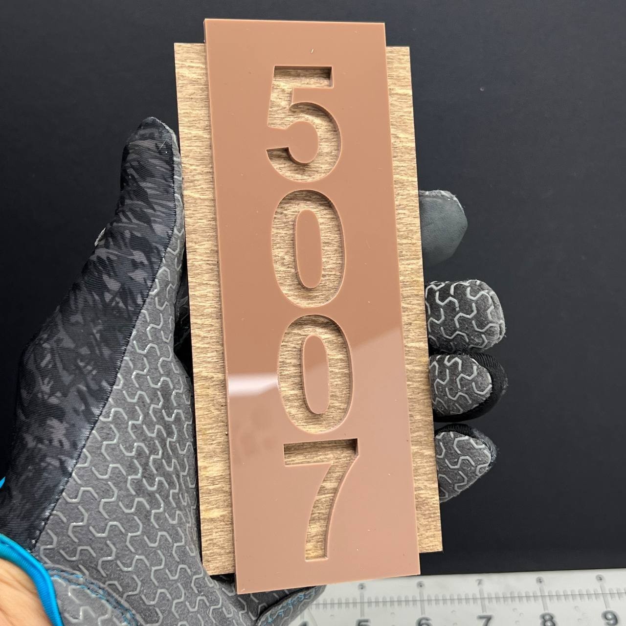 Hotel Room Number Sign – Wood & Acrylic Apartment Door Signage Custom