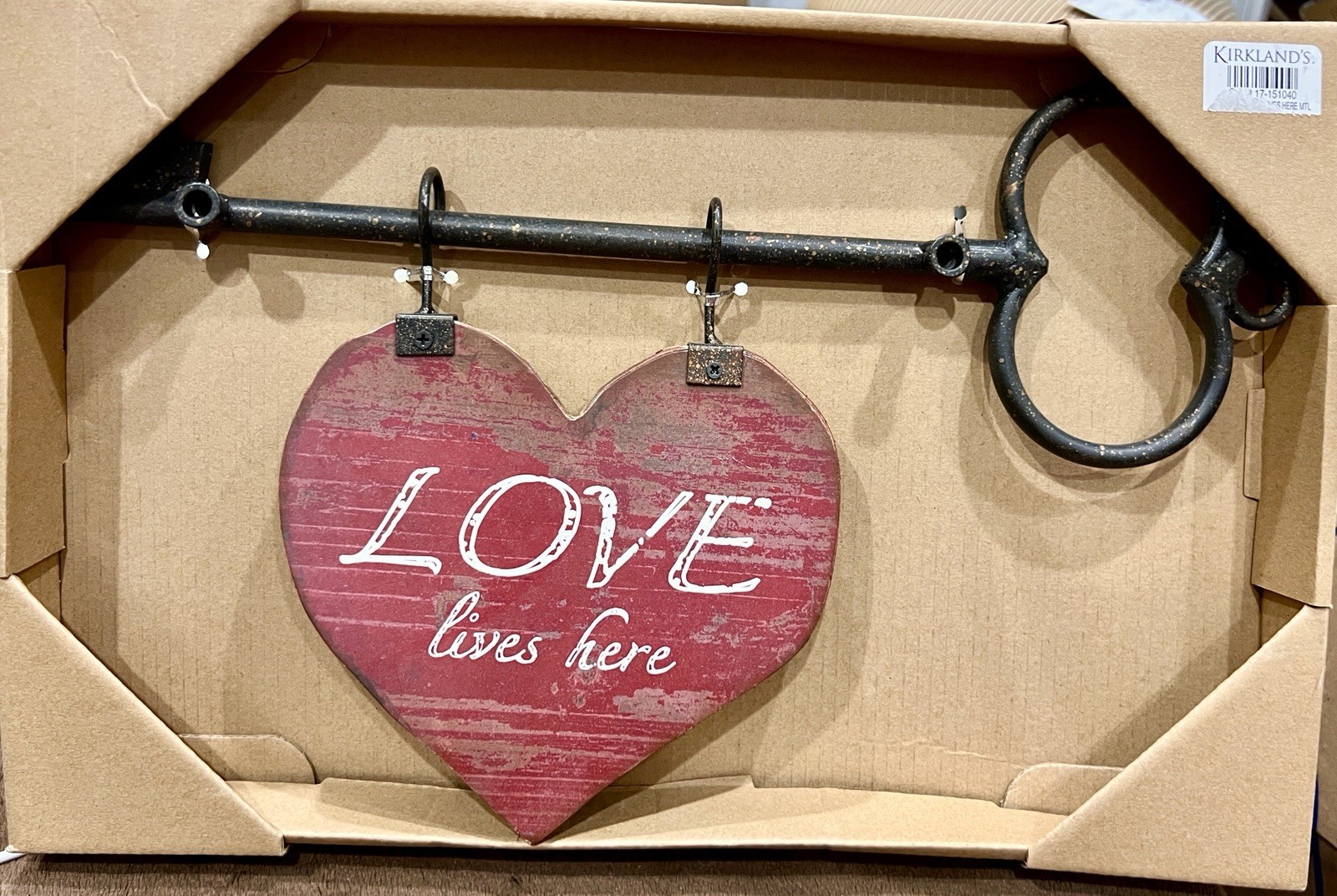 Kirkland’s “Love Lives Here” Sign • NIB