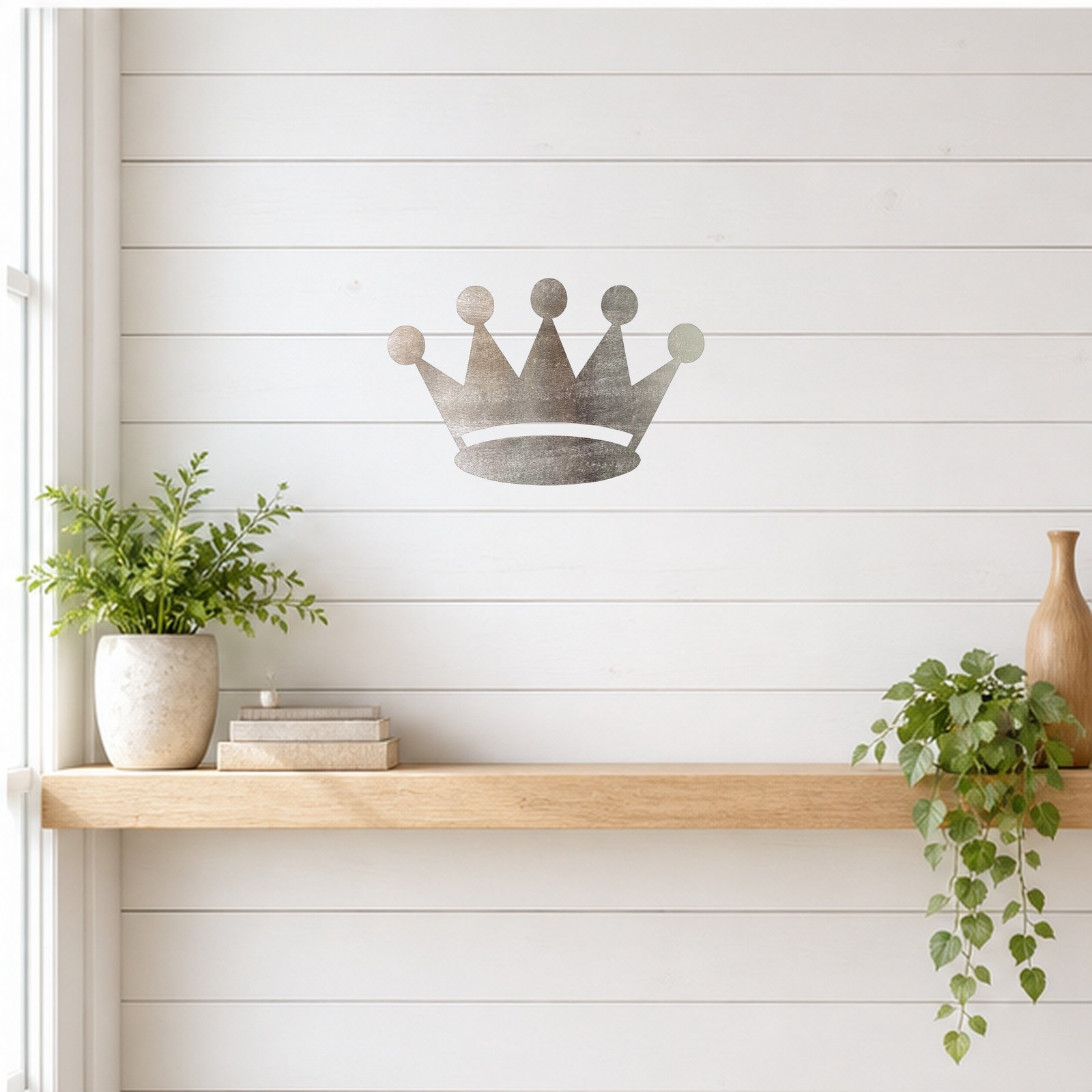 Crown 2 Steel Cutout Shape, Raw Metal Wall Art and Craft Supply