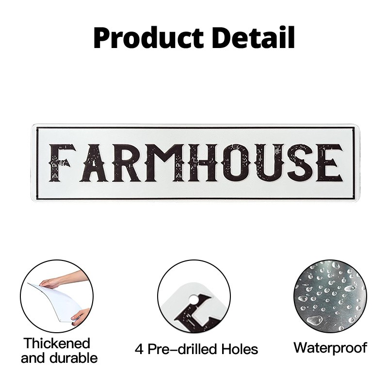 Vintage Worn Finish Metal Sign Basement Farm‑Style Lounge Wall Art Decoration