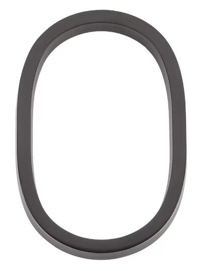 Emtek – 7″ Modern House Numbers Flat Black – Number “0”
