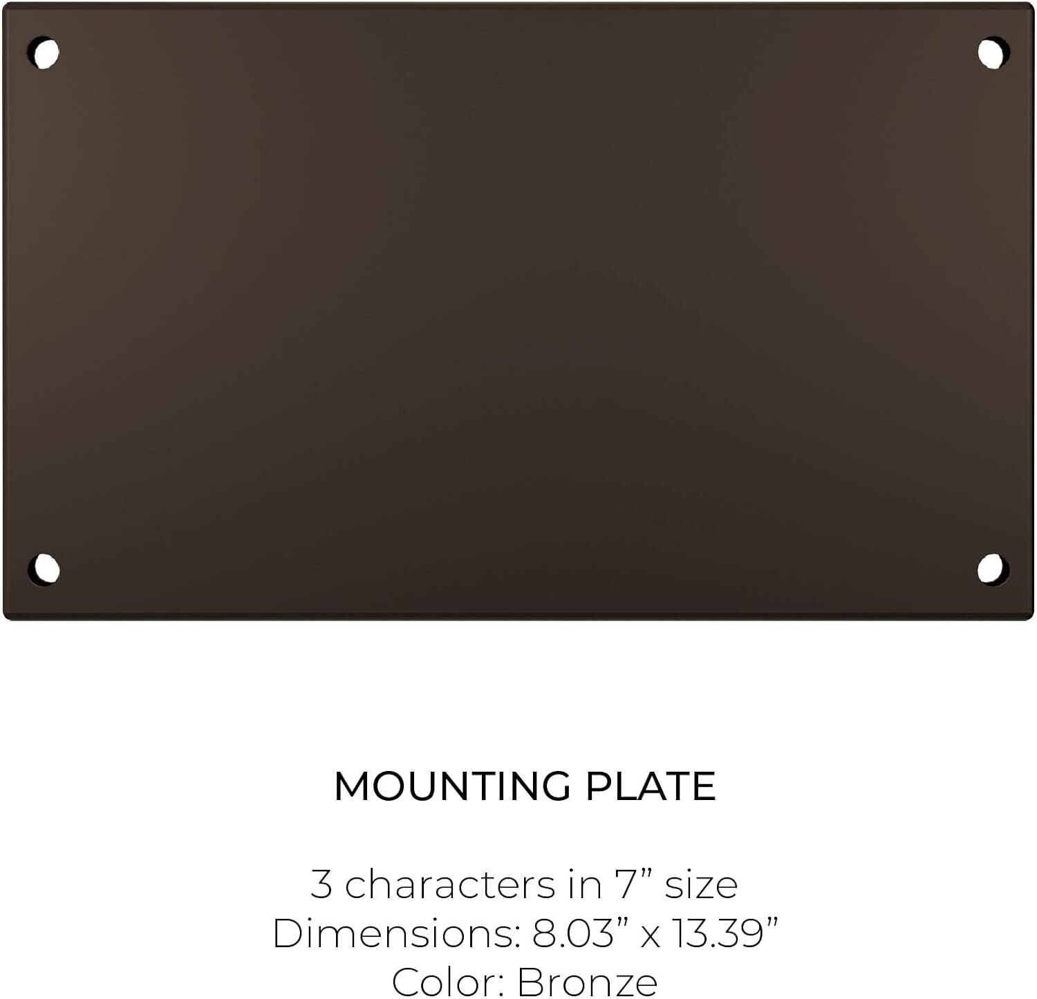 LN LUMANUMBERS Mounting Plate for 7-Inch Lighted Address Numbers
