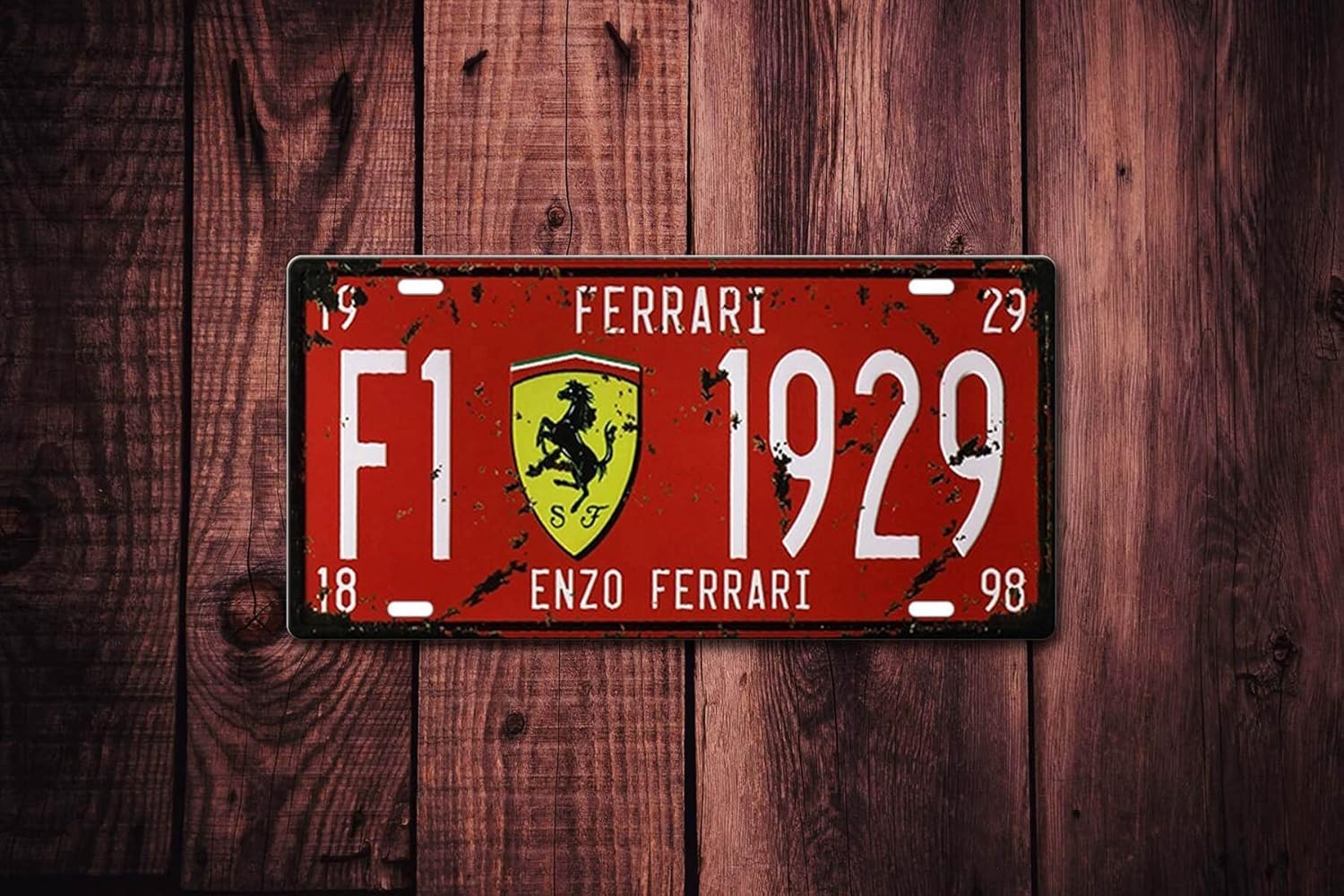 Nostalgic Ferrari 1929 Metal Tin Sign 6×12 – Vintage Decor for Home & Office