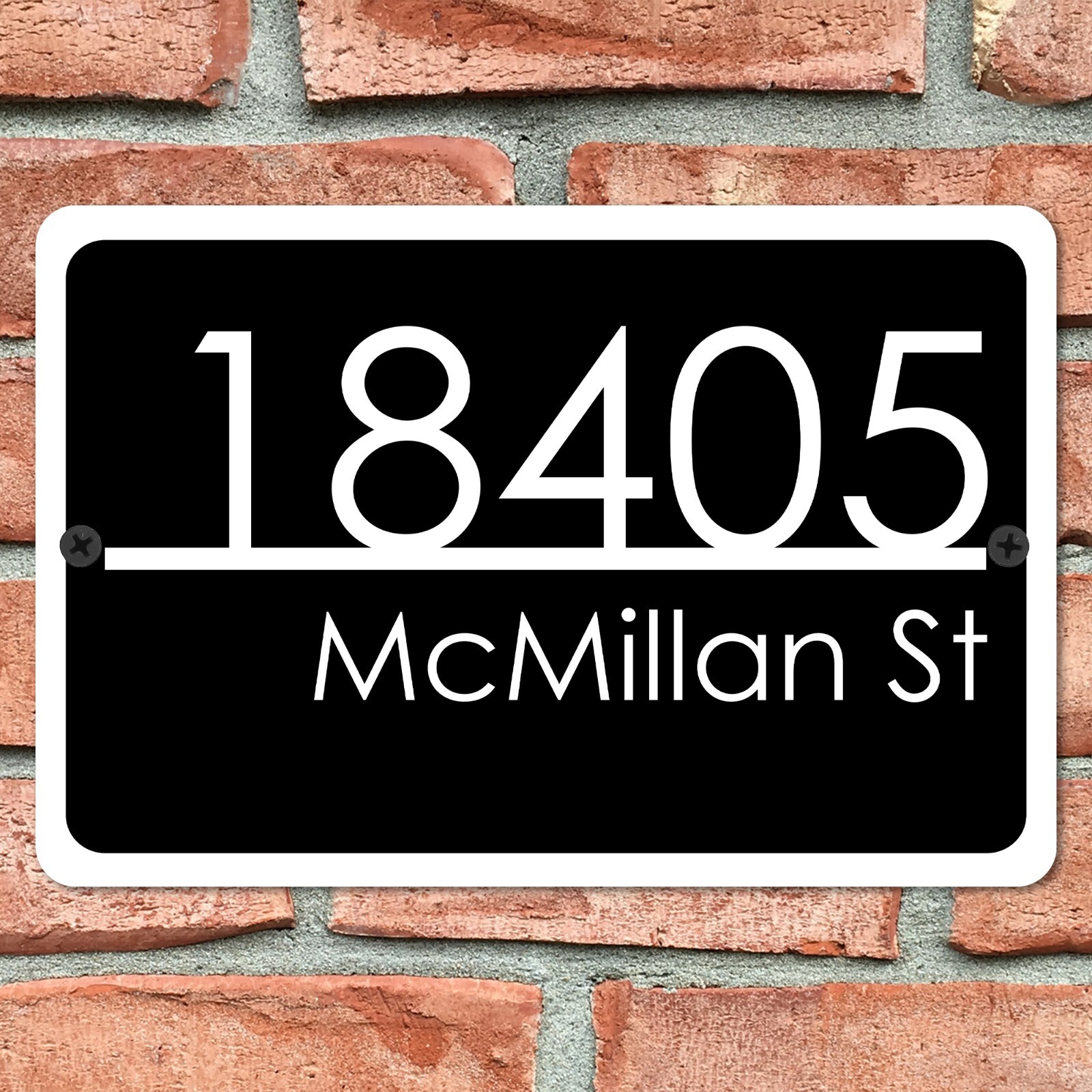 Customized Home Address Sign Aluminum 12″ x 8″ Custom House Number Plaque