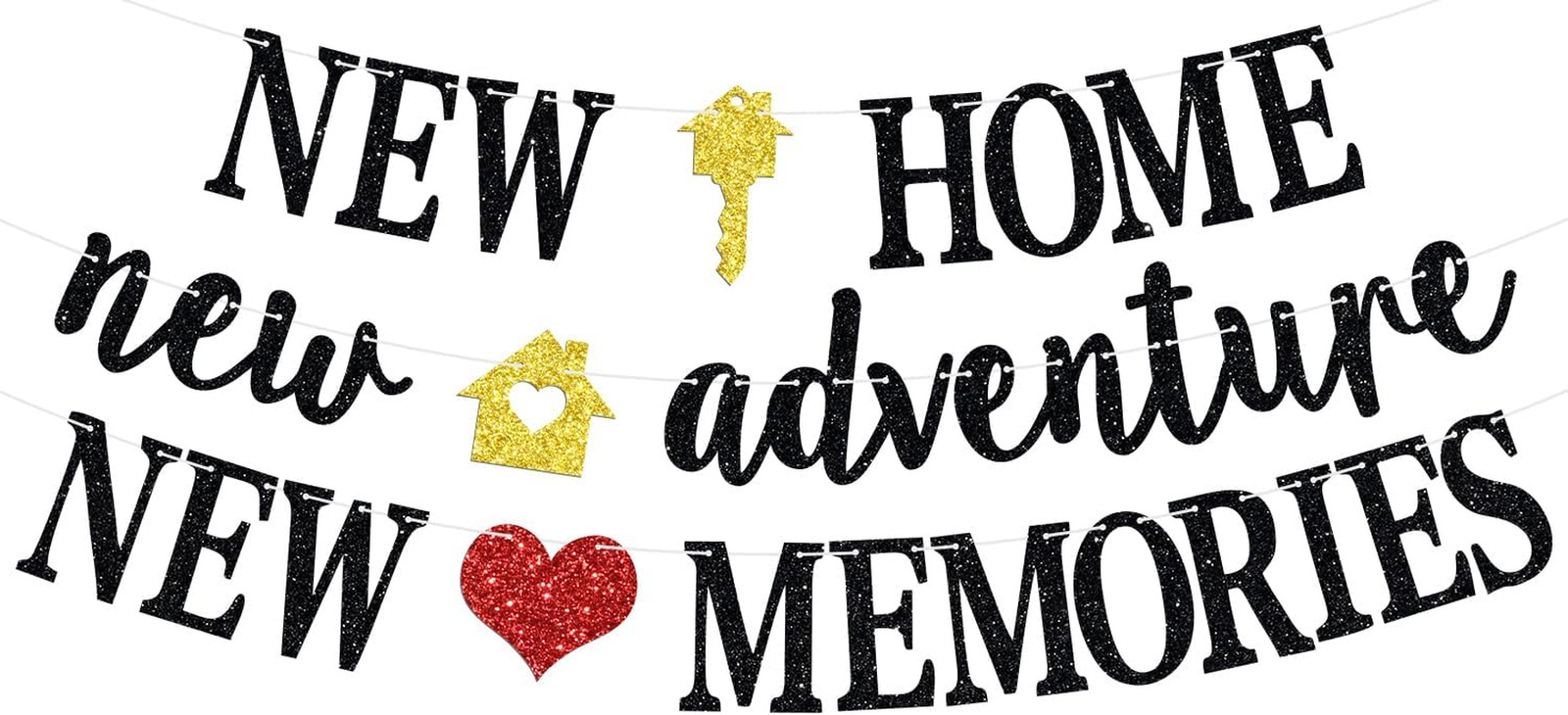 New Home New Adventure New Memories Banner, Welcome Home/Housewarming Party