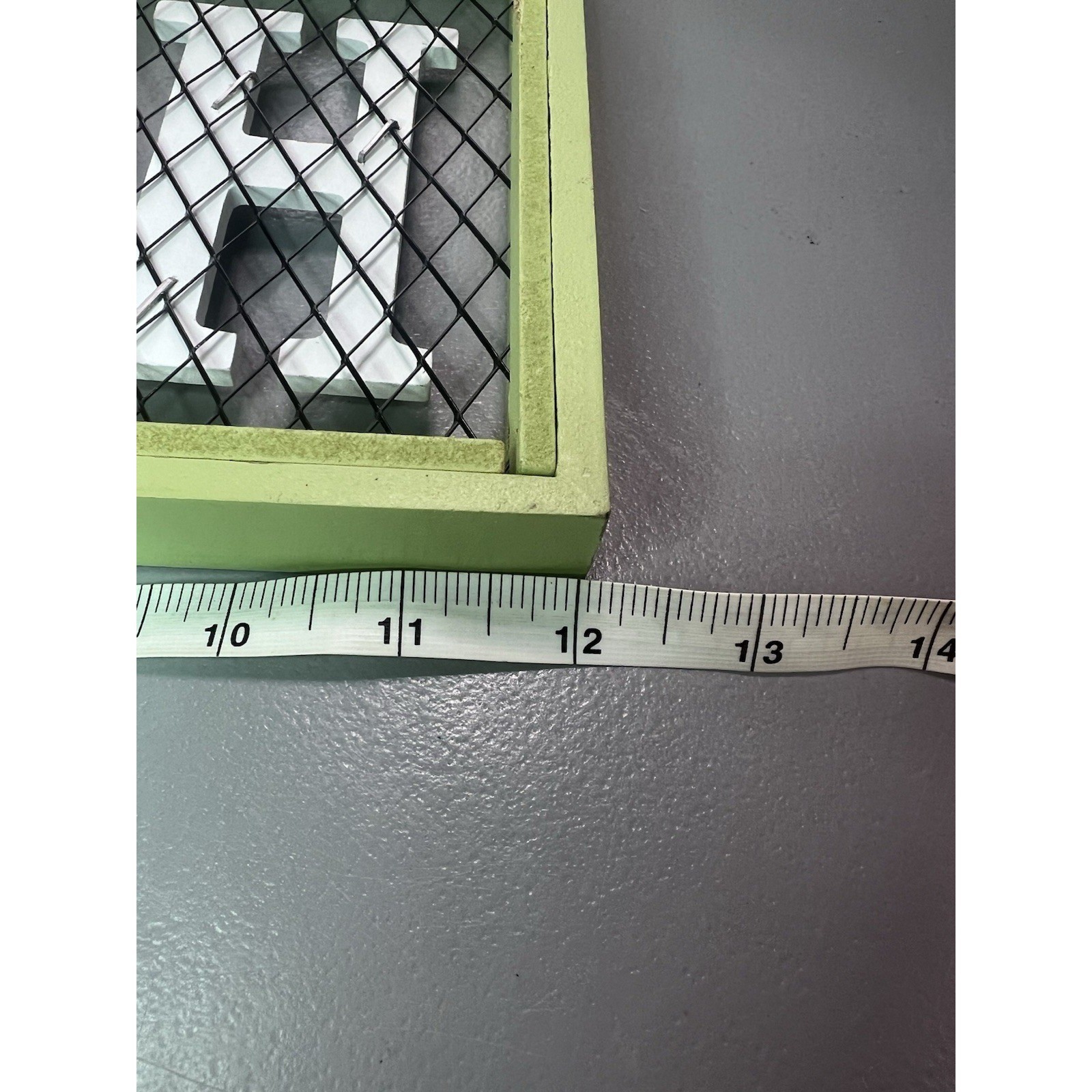Farmhouse Green HOME Wood Wire Hang Sign Home Décor Rustic Shelf Accent 12″X6″