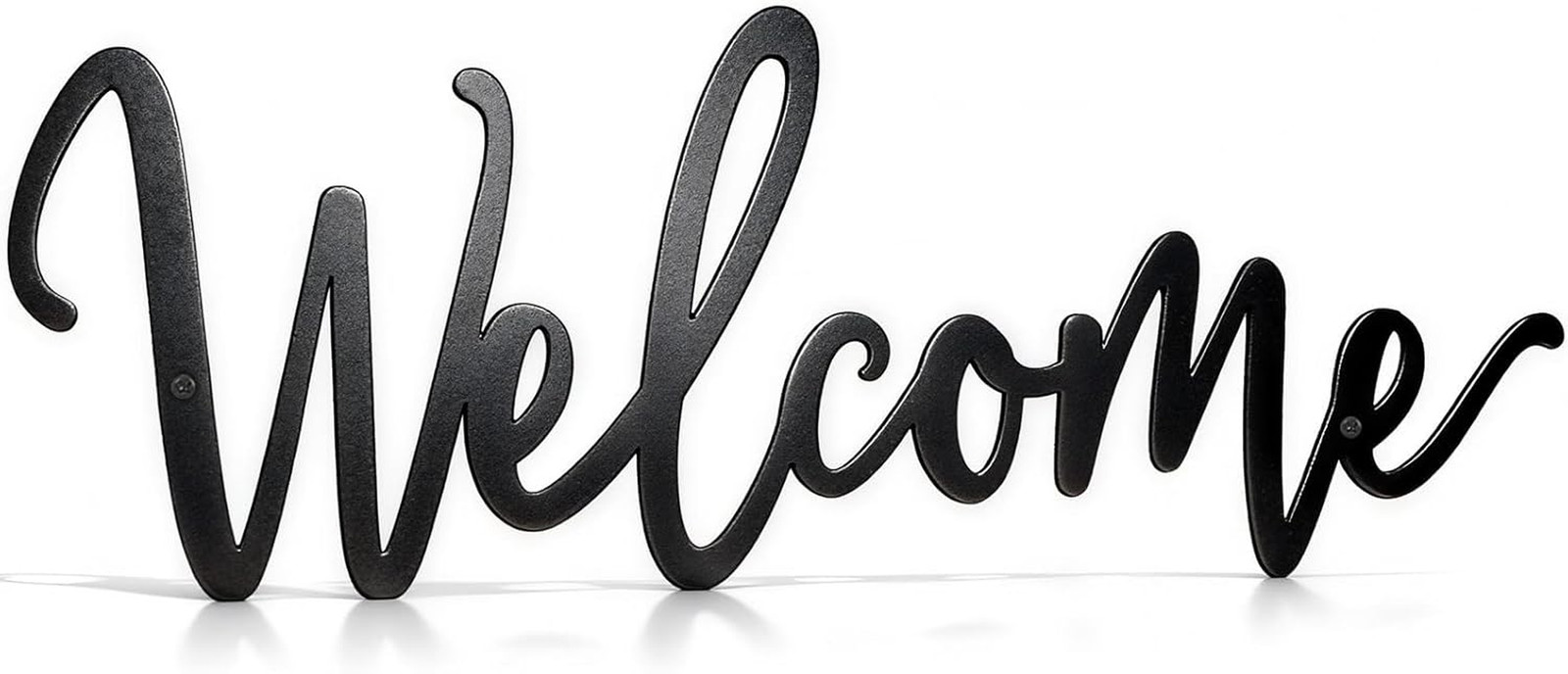 Welcome Metal Sign Wall Decor (Black)
