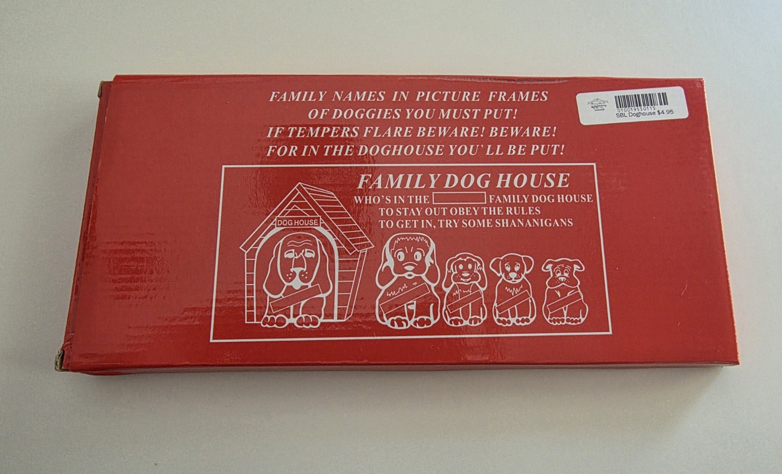 Vintage Family DOG HOUSE 1962 PLAQUE Retro Wooden / Wood Wall Hanger Sign NOS