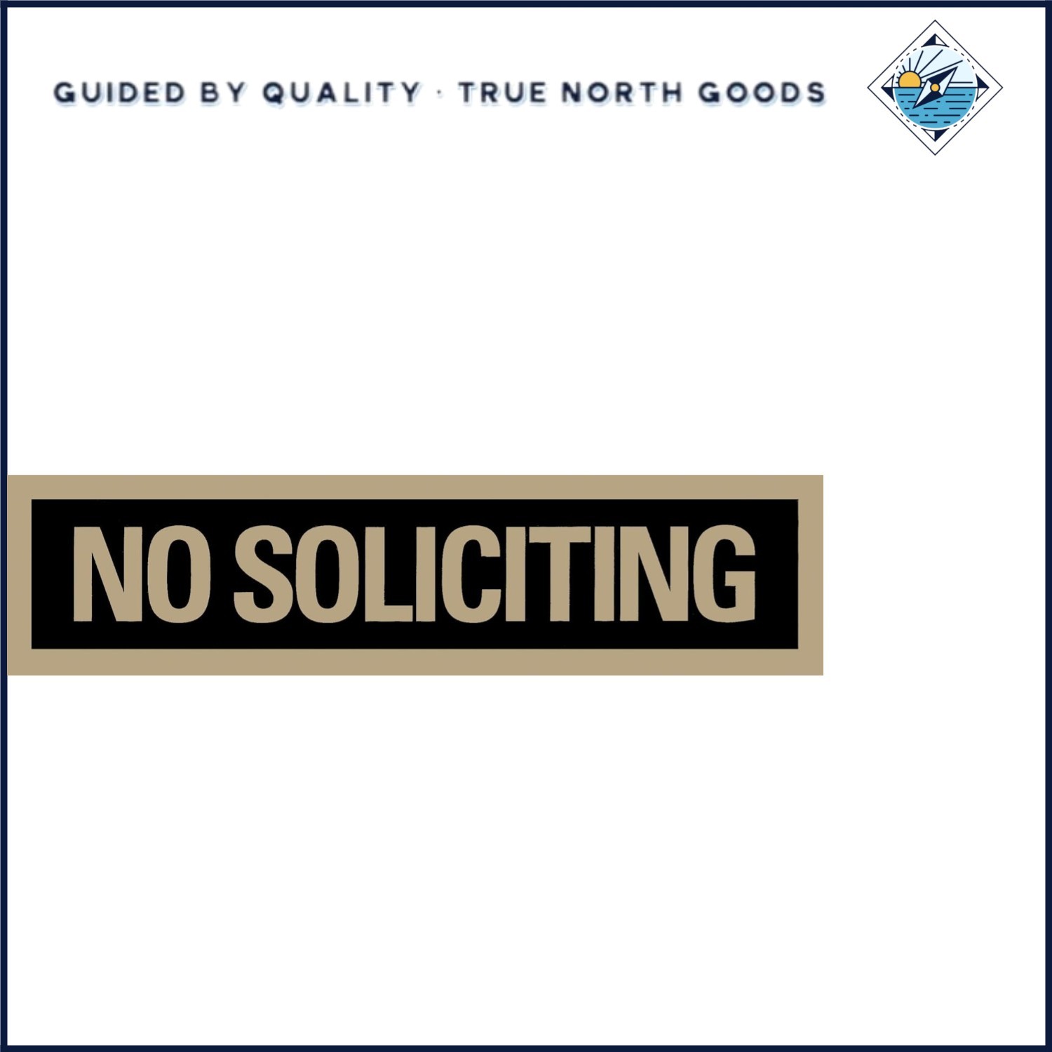 Self-Stick No Soliciting Sign for Doors and Windows, 2×8 Inches, Durable Vinyl
