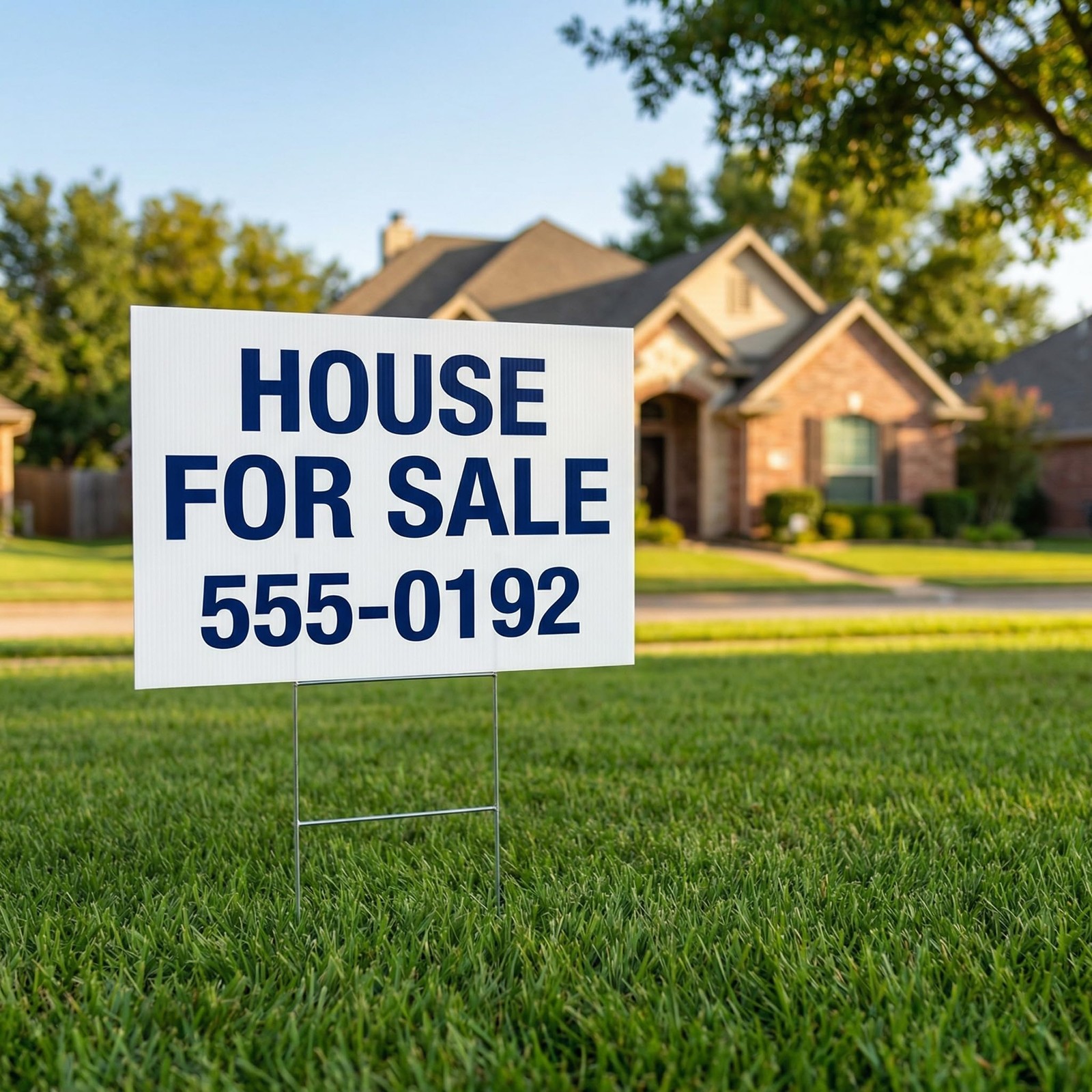 10 Large Blank Yard Signs with Stakes 18 x 24″,Corrugated Plastic Lawn Sign k…