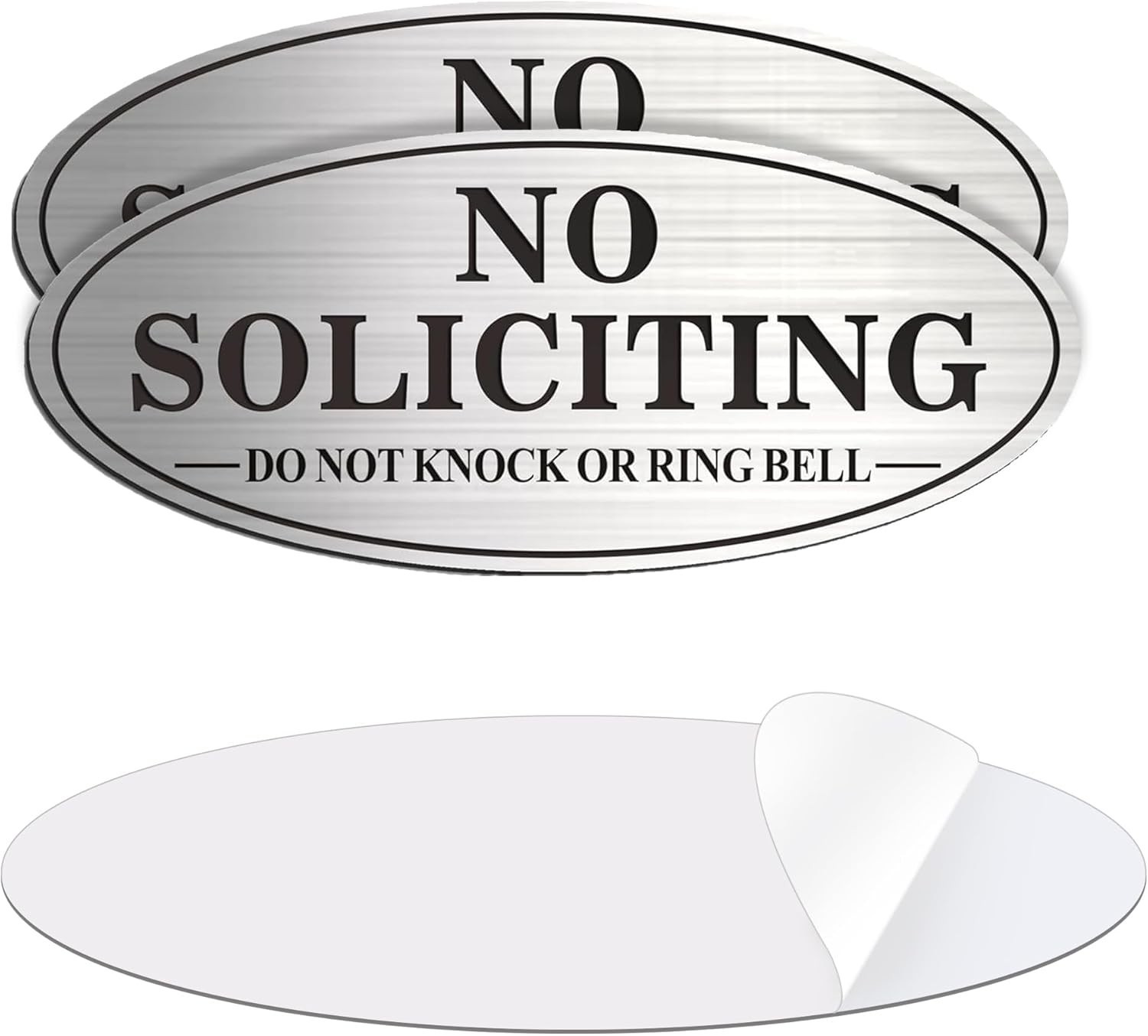 2 Pack Self Adhesive – No Soliciting Sign for House, No Soliciting Sign for F…