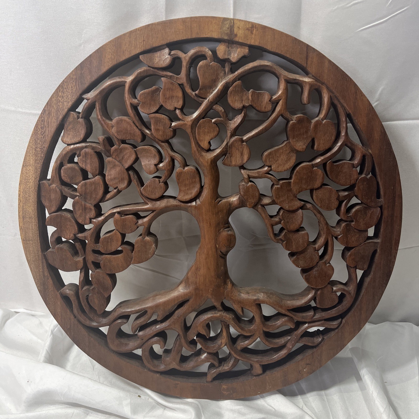 Handcrafted Wooden Tree of Life Wall Decor Hanging Art 16”