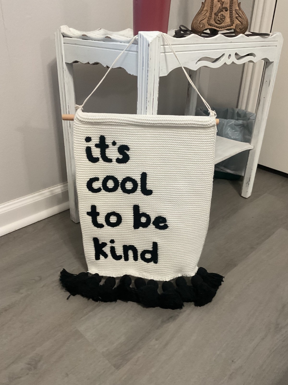 its cool to be kind hanging tapetry
