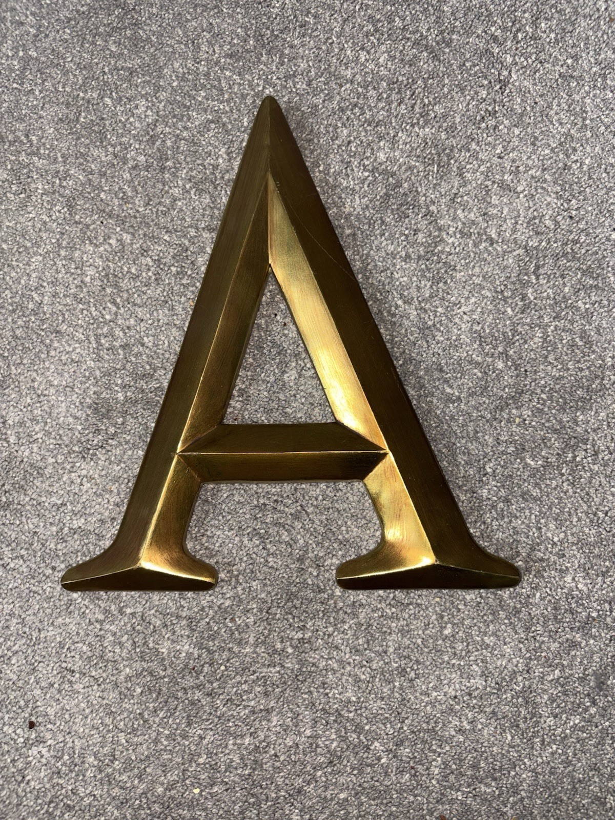 Large Gilt Wall Hang Gold Toned Letter A