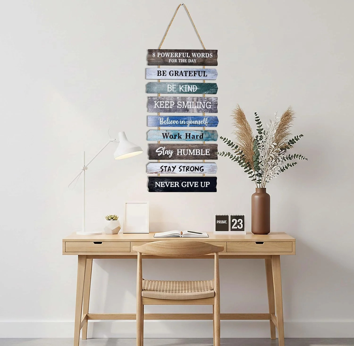 Inspirational Wall Art Decor Office Wooden Rustic Motivational Sign Quote 10×24