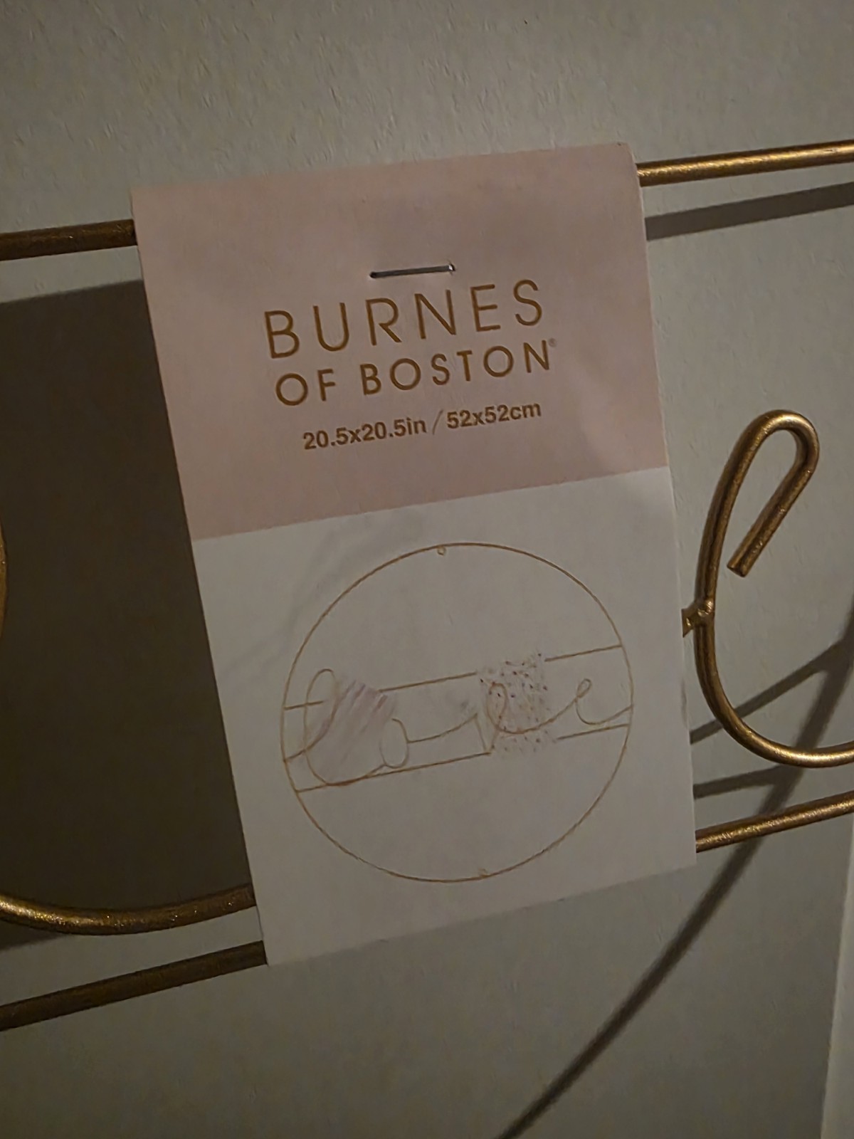 Burnes of Boston Love Round Gold Metal Wall Sign 20.5 x 20.5 in