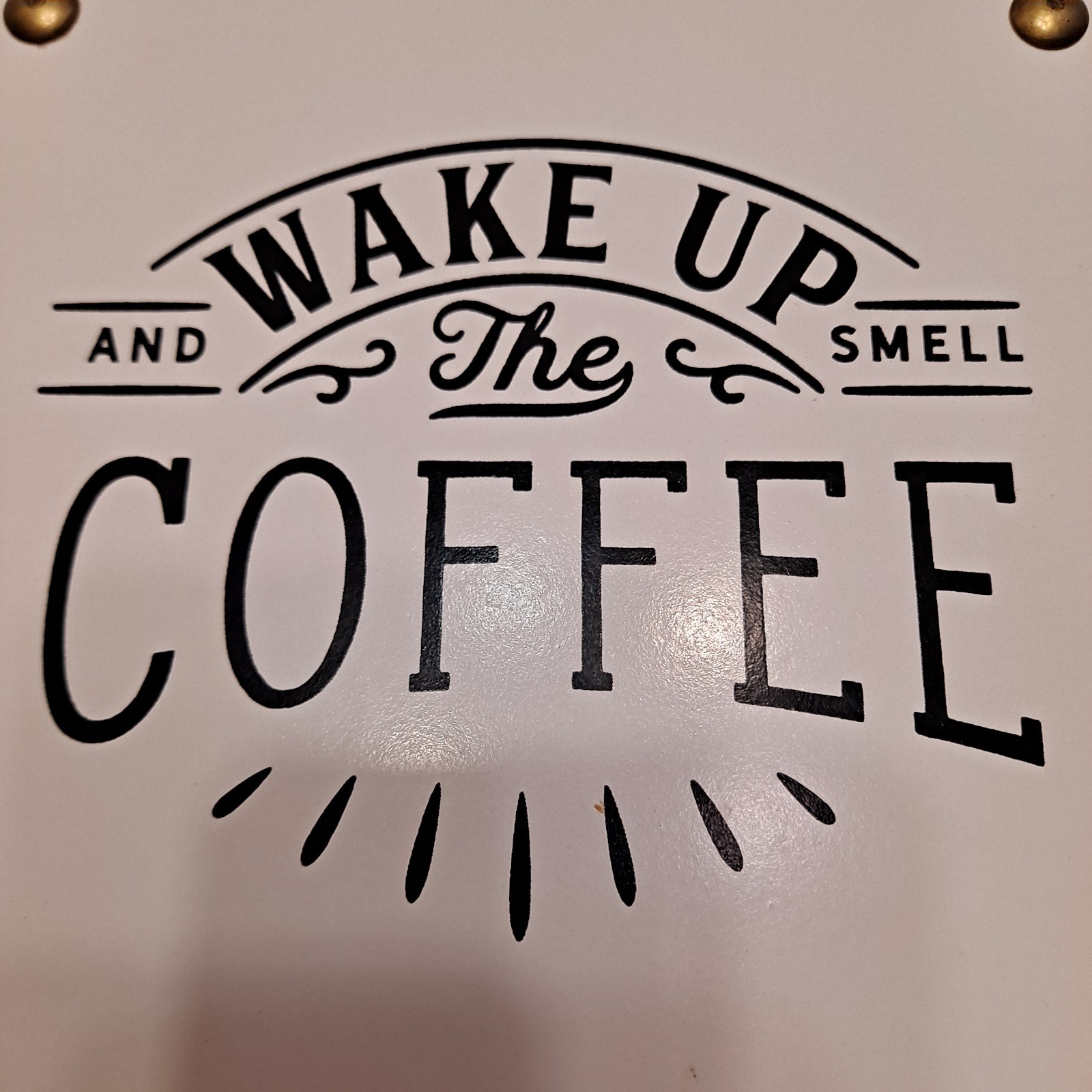 Boston Warehouse “Wake Up And Smell The Coffee” Sign 8″ X 8″ Block Ceramic Tile