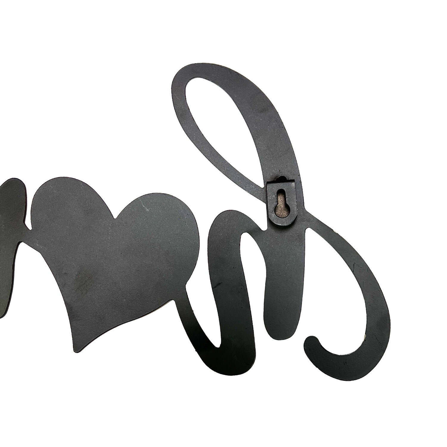 Metal Home Word Sign Wall Art with Heart Farmhouse Hanging Decor with Sentiment