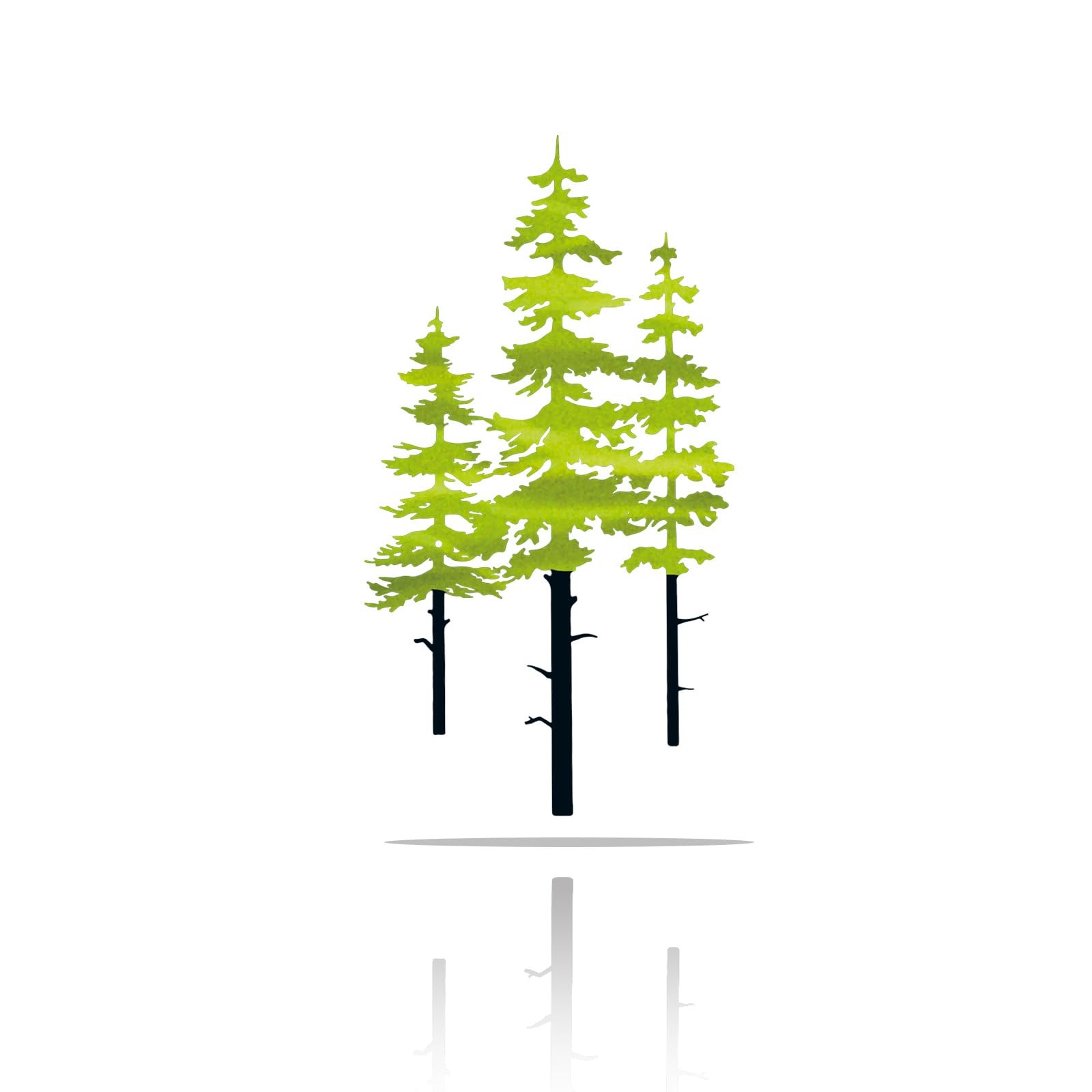 LG Black Metal Pine Tree Wall Art Decor Nature Cedar Trees Forest Sign