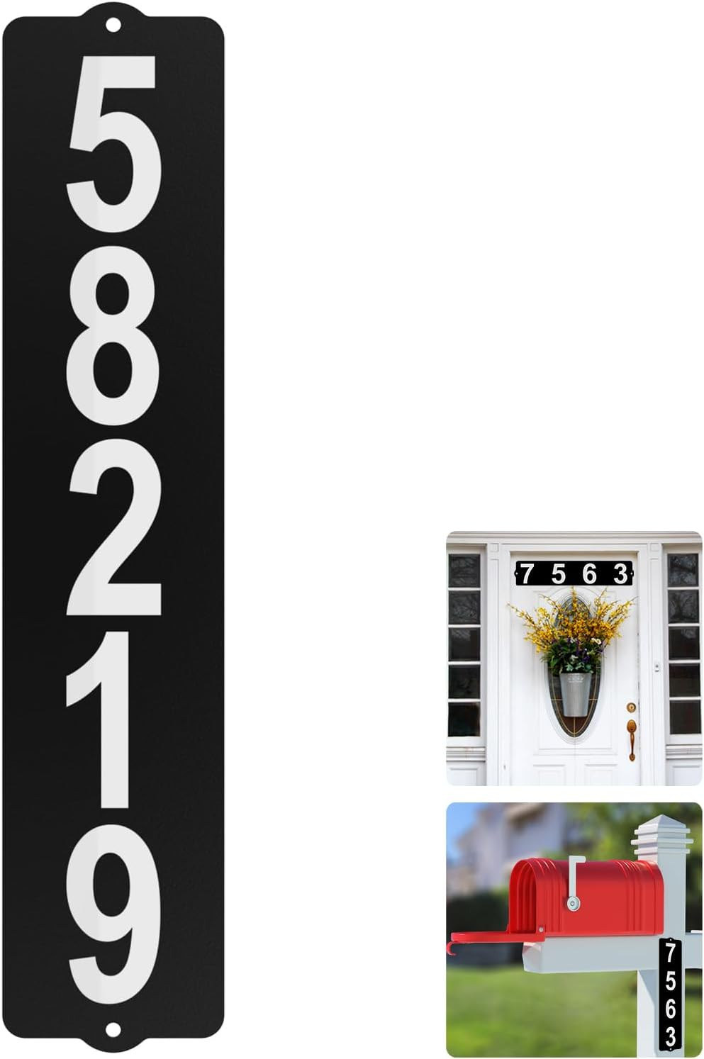 Metal Address Plaque with Waterproof Design for Horizontal or Vertical Mounting