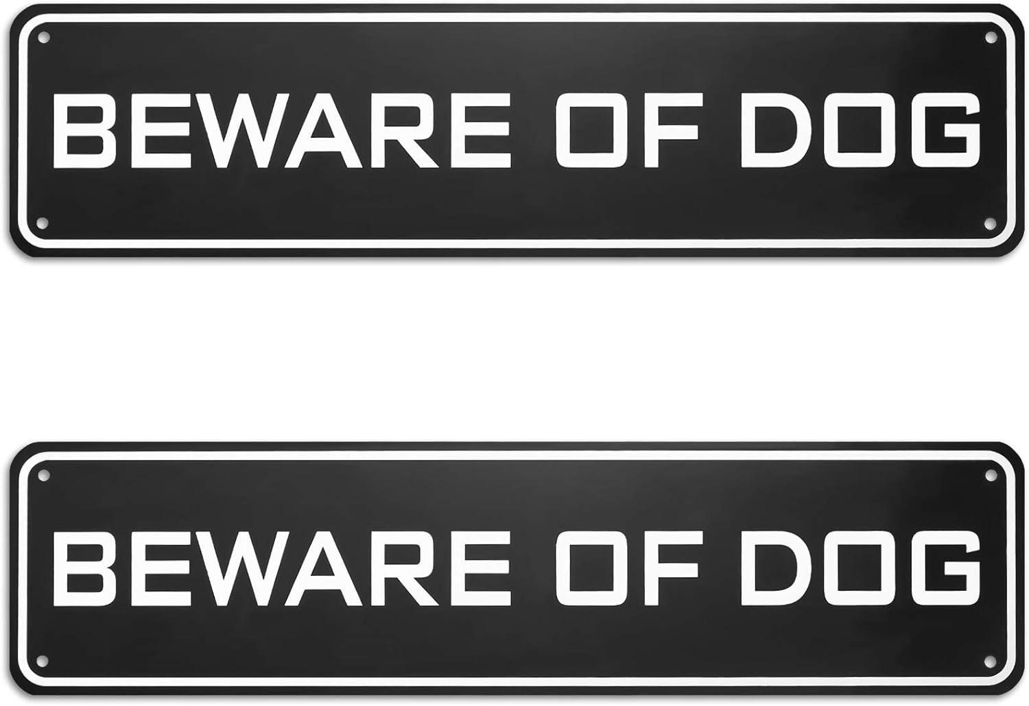 Beware of Dog Aluminum Sign – Not Responsible Warning 12 x 3 inches, Black