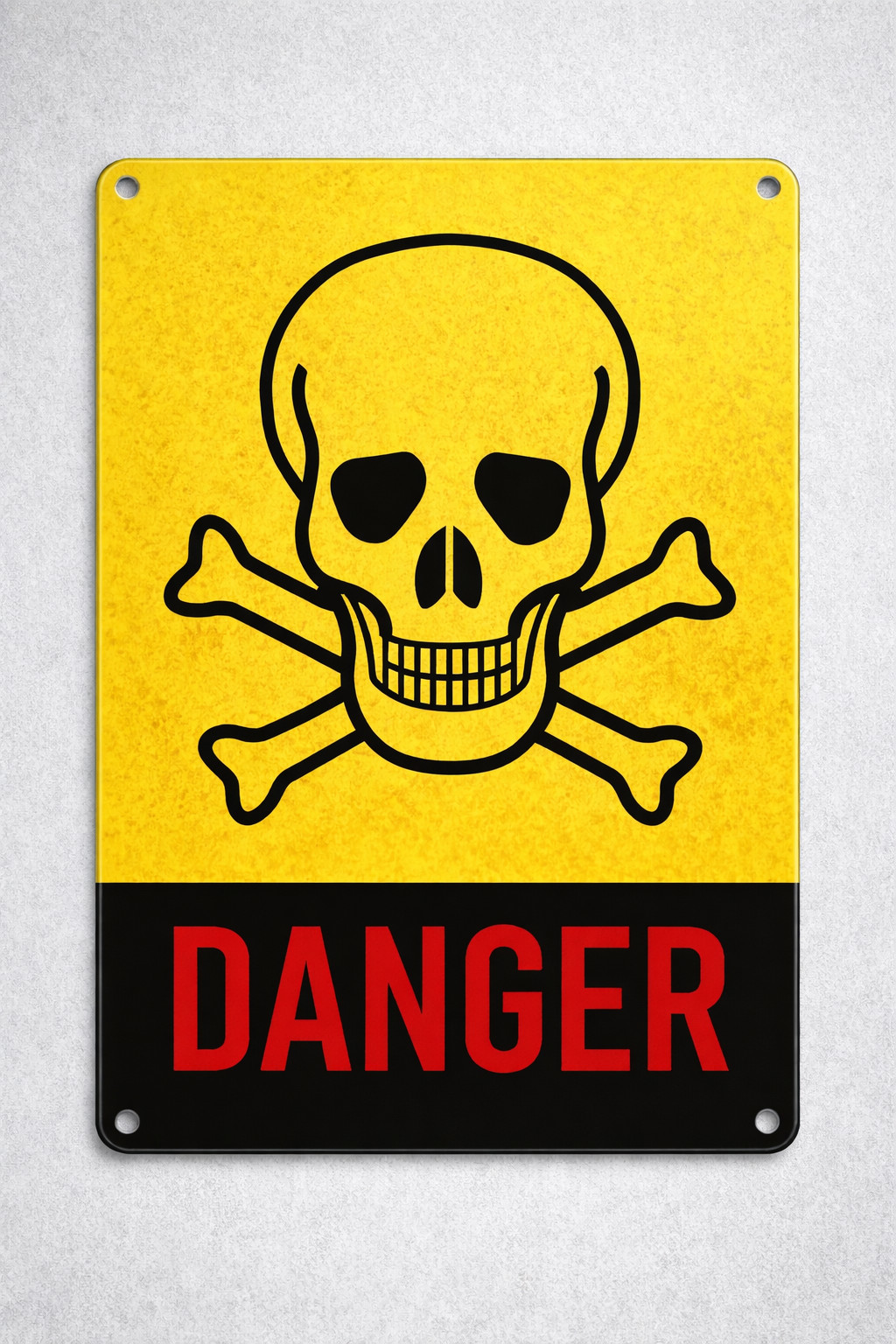 Skull and Crossbones Danger Warning Notice Industrial Hazard 8×12 Metal Sign