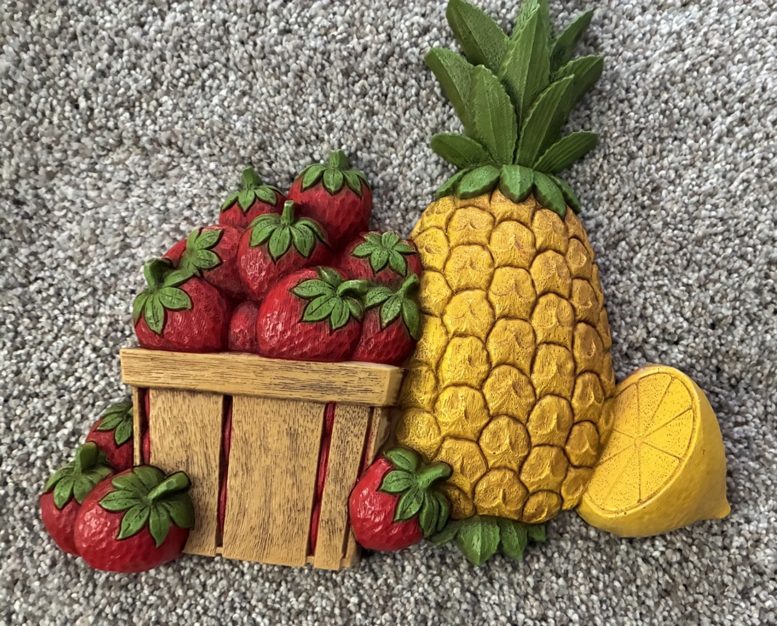 Vintage 70s kitch 🟥 Homco Wall Decor Fruit & garden Vegetables Set of 3 hanging