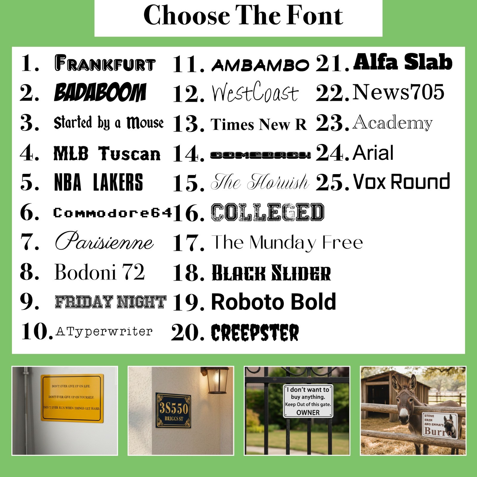 8″ x 12″Custom Metal Sign House Number Plaque Personalized Home Address Any Text