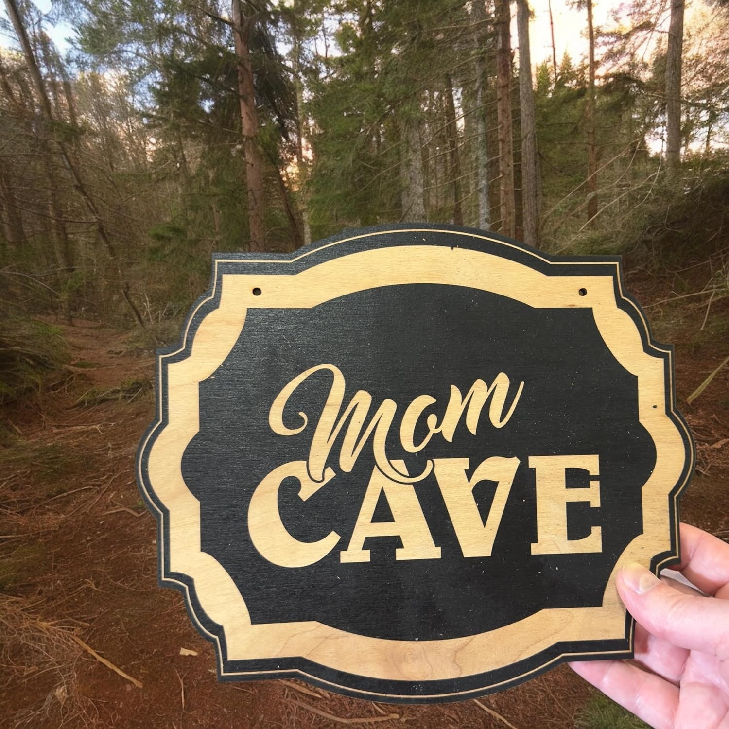 Sign – BLACK – Mom Cave 10×8