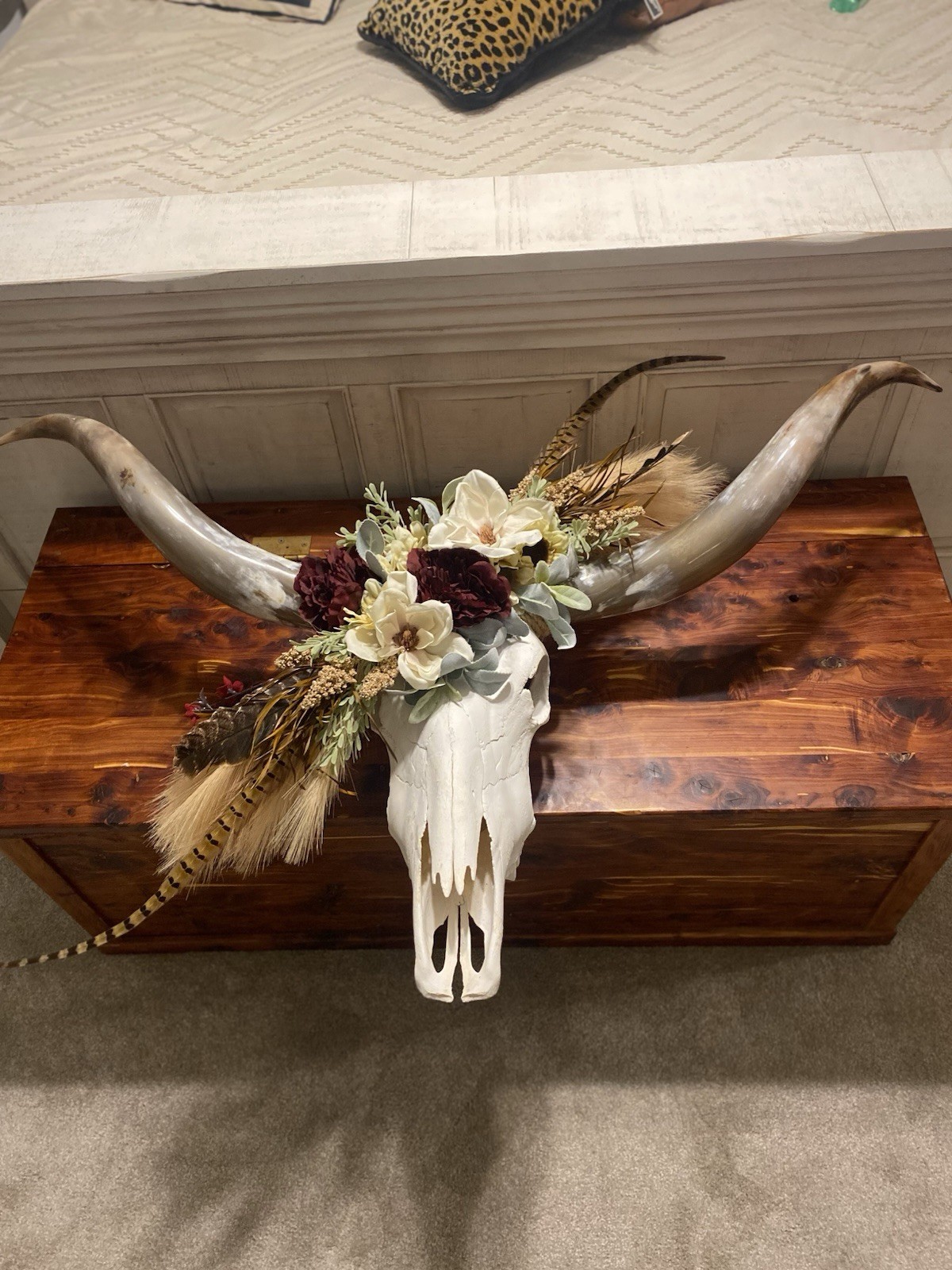 Rustic Wedding/Home Custom Longhorn Wall Decor OOAK Piece