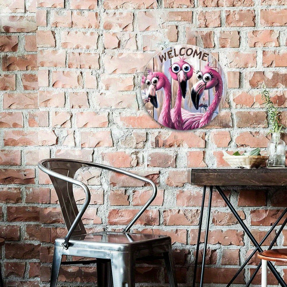 Decorative Signs & Plaques Manufactured Wood Welcome Flamingo Tin Metal Signs