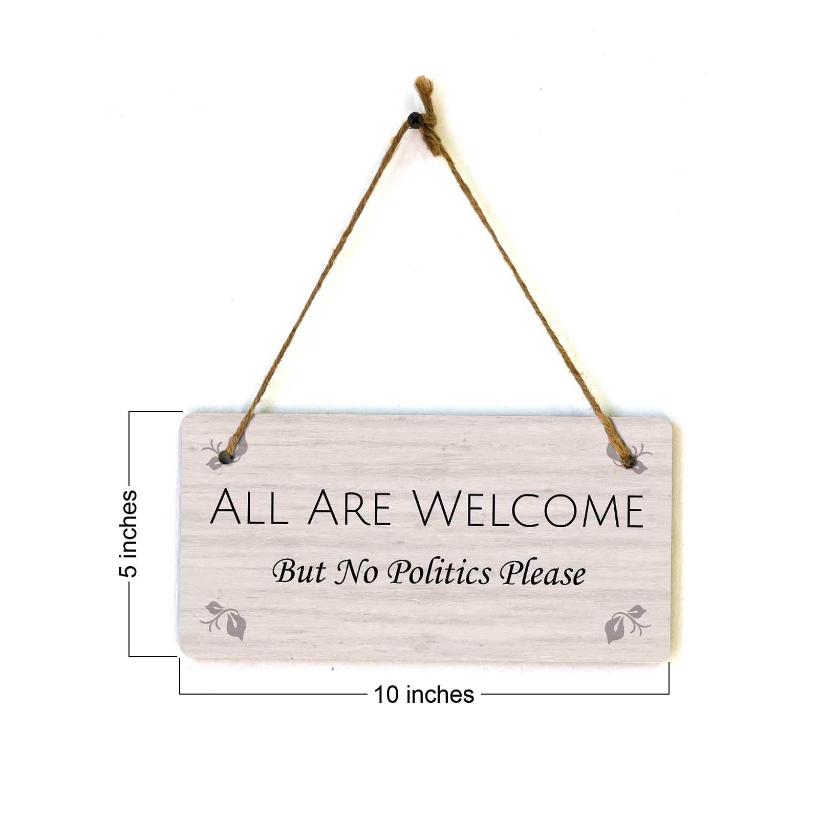 Signs ByLITA Friendly Decorative 5×10 Hanging Plus Wall or Door Sign
