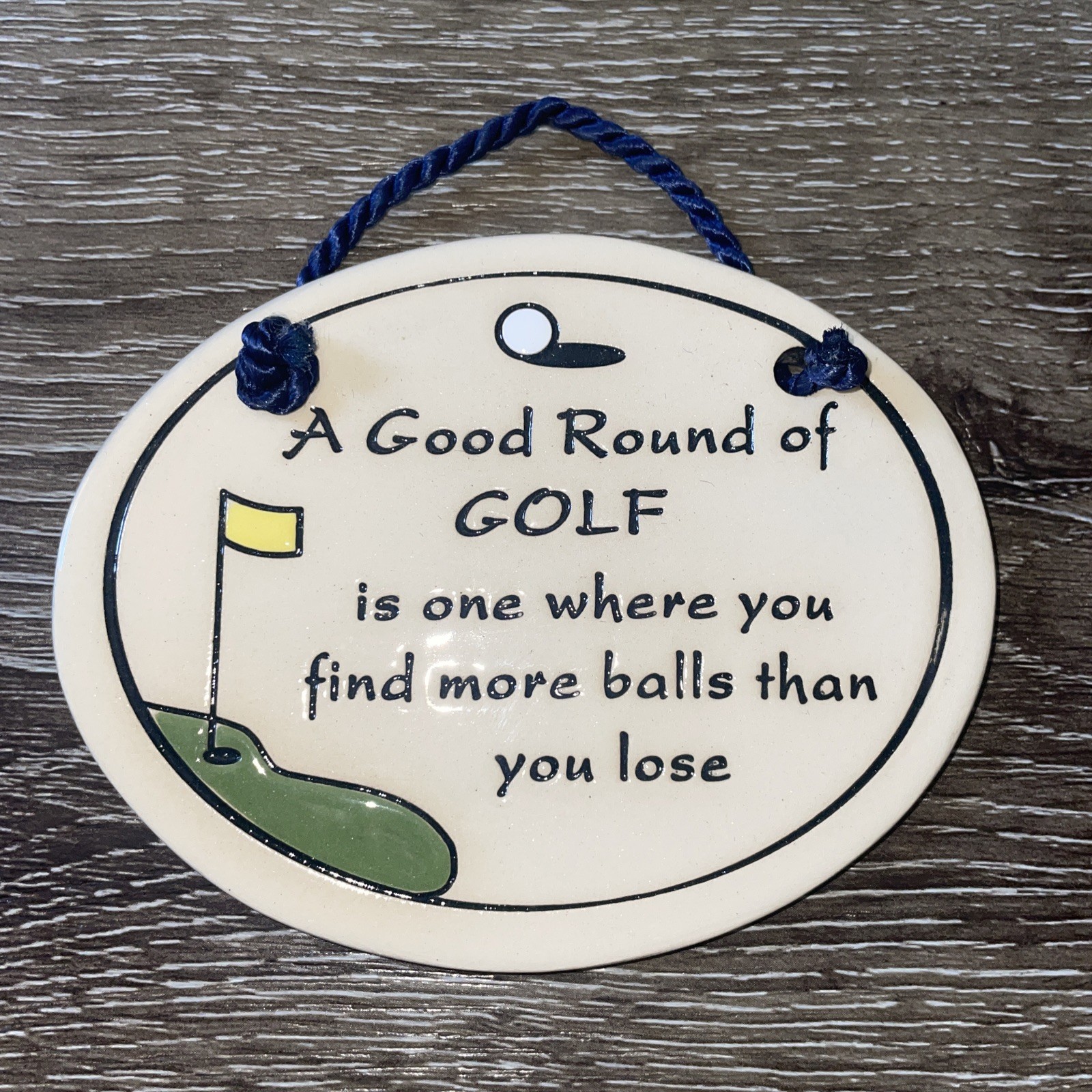 Trinity Pottery Sign A Good Round Of Golf 4.75×3.75in