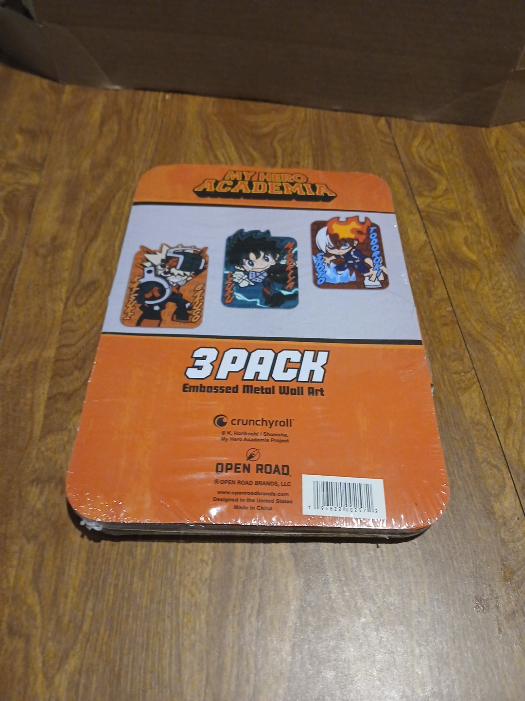 3 Pack of MY HERO ACADEMIA Embossed Metal Wall Art: Katsuki/Izuku/Shoto Todoroki