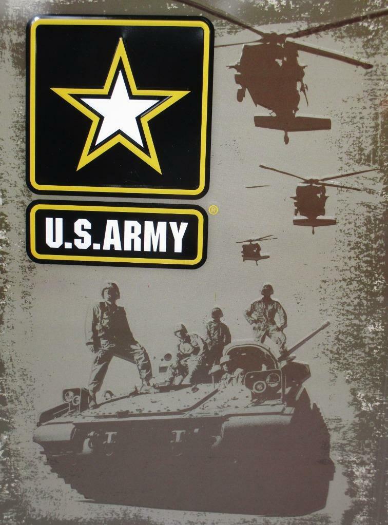 United States U.S. Army Metal Novelty Sign American USA Military Tank Soldier