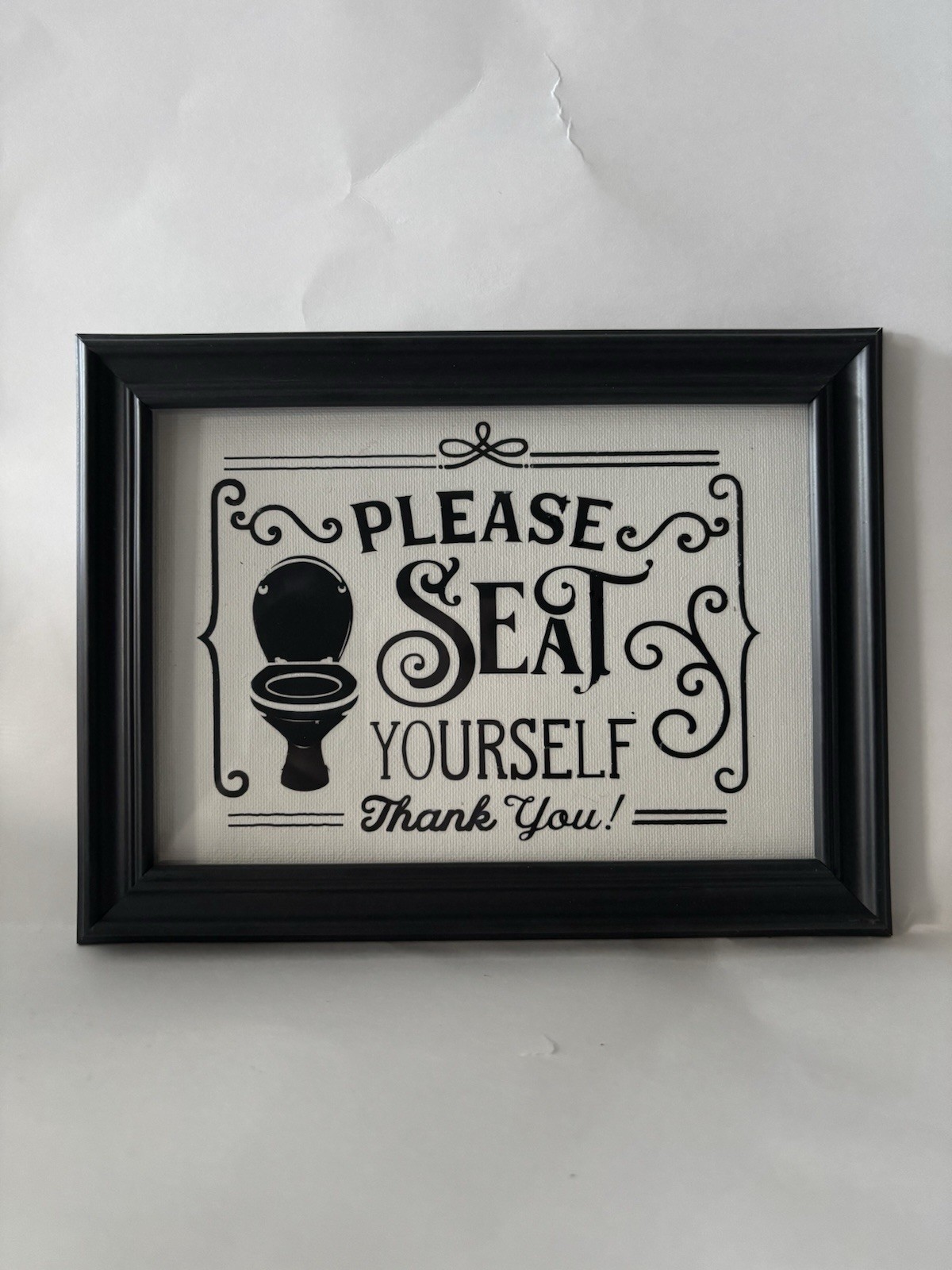 Bathroom Art-Sign 5 in X 7 in-Frame Not Included