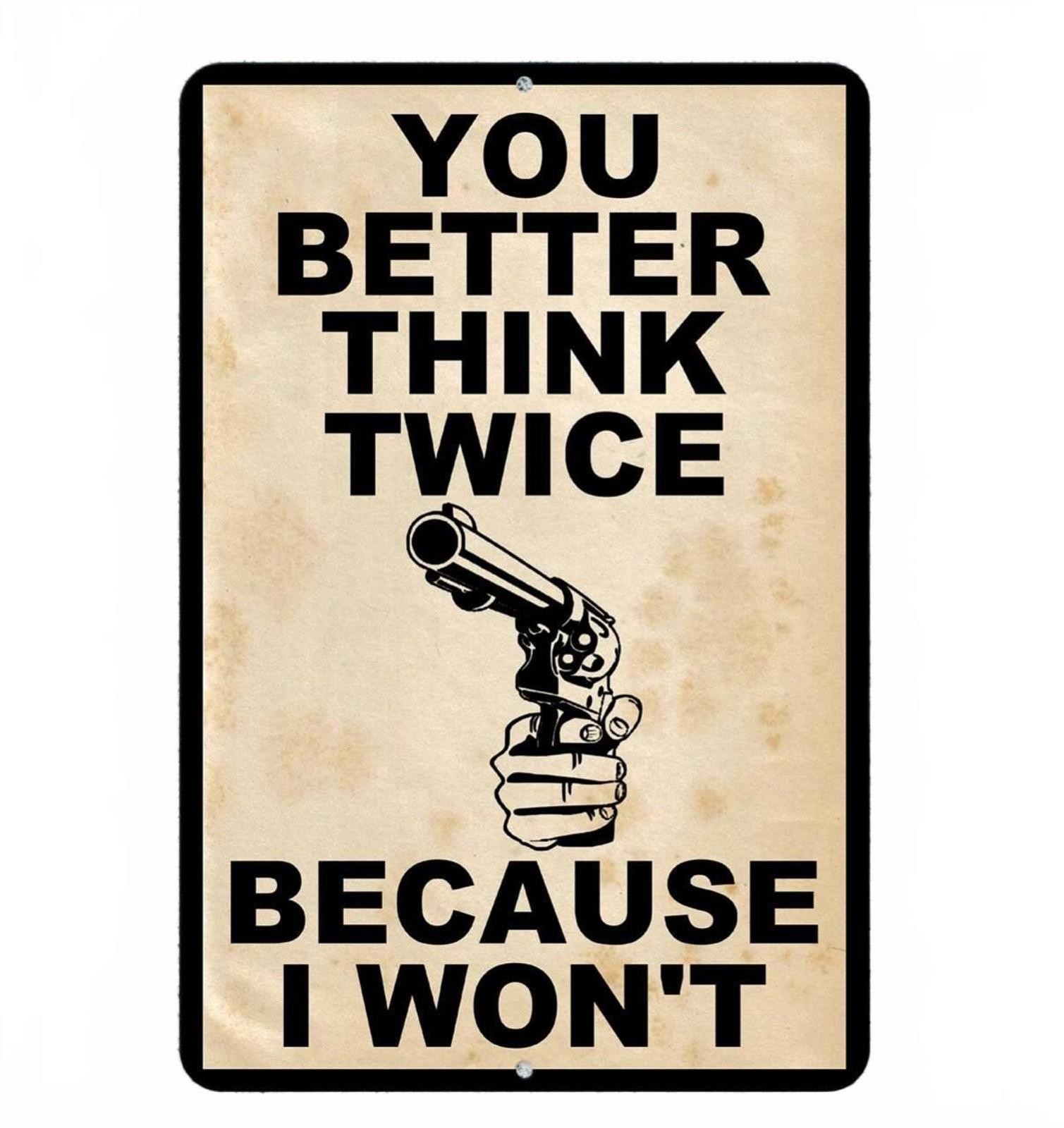 Funny Warning Sign BanginPrints Aluminum Metal 8×12 Door Mounted Plaque