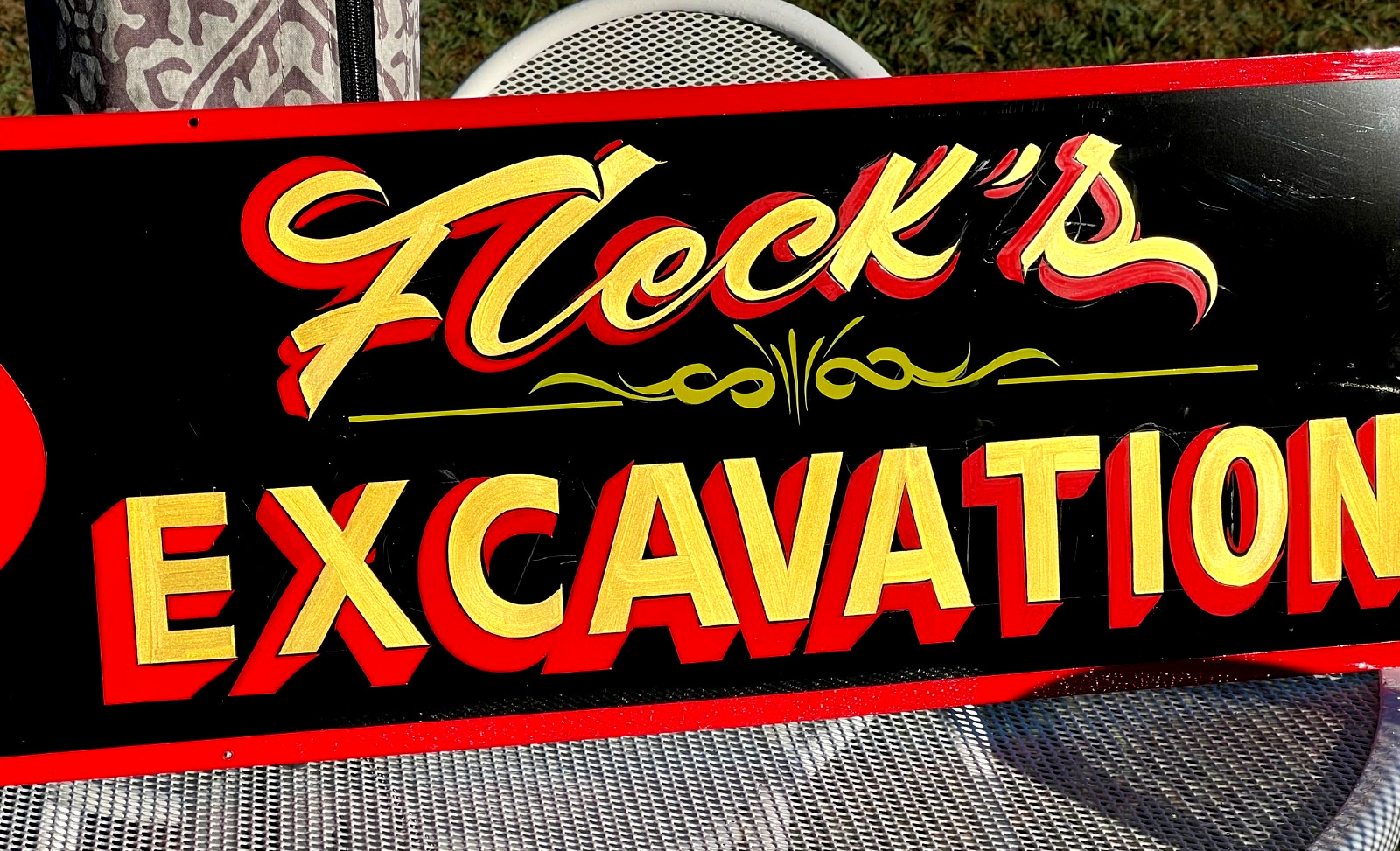 LG 40″ CUSTOM ORDER A HAND PAINTED PETERBILT BUSINESS Excavation Name Truck Sign