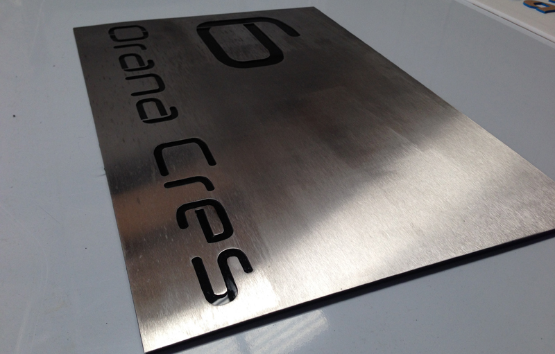 Stainless Steel House Sign Plaque Marine large laser cut custom size and fonts