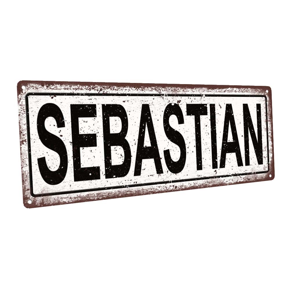 Sebastian Metal Sign; Wall Decor for Kids Room or Nursery