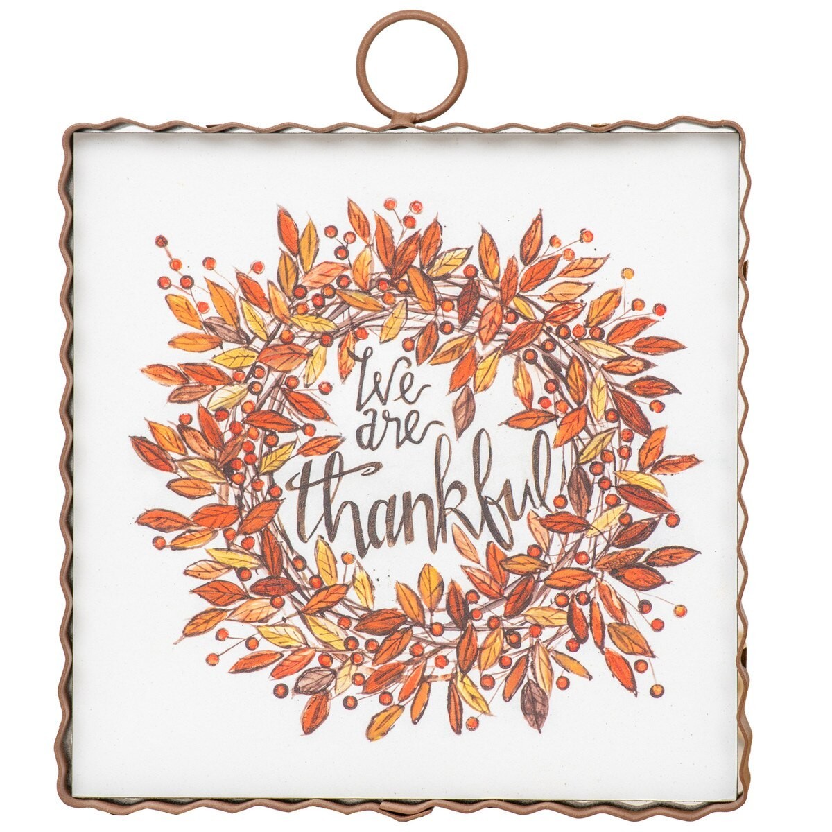 The Round Top Collection Mini Gallery Thankful Wreath 6x6x1