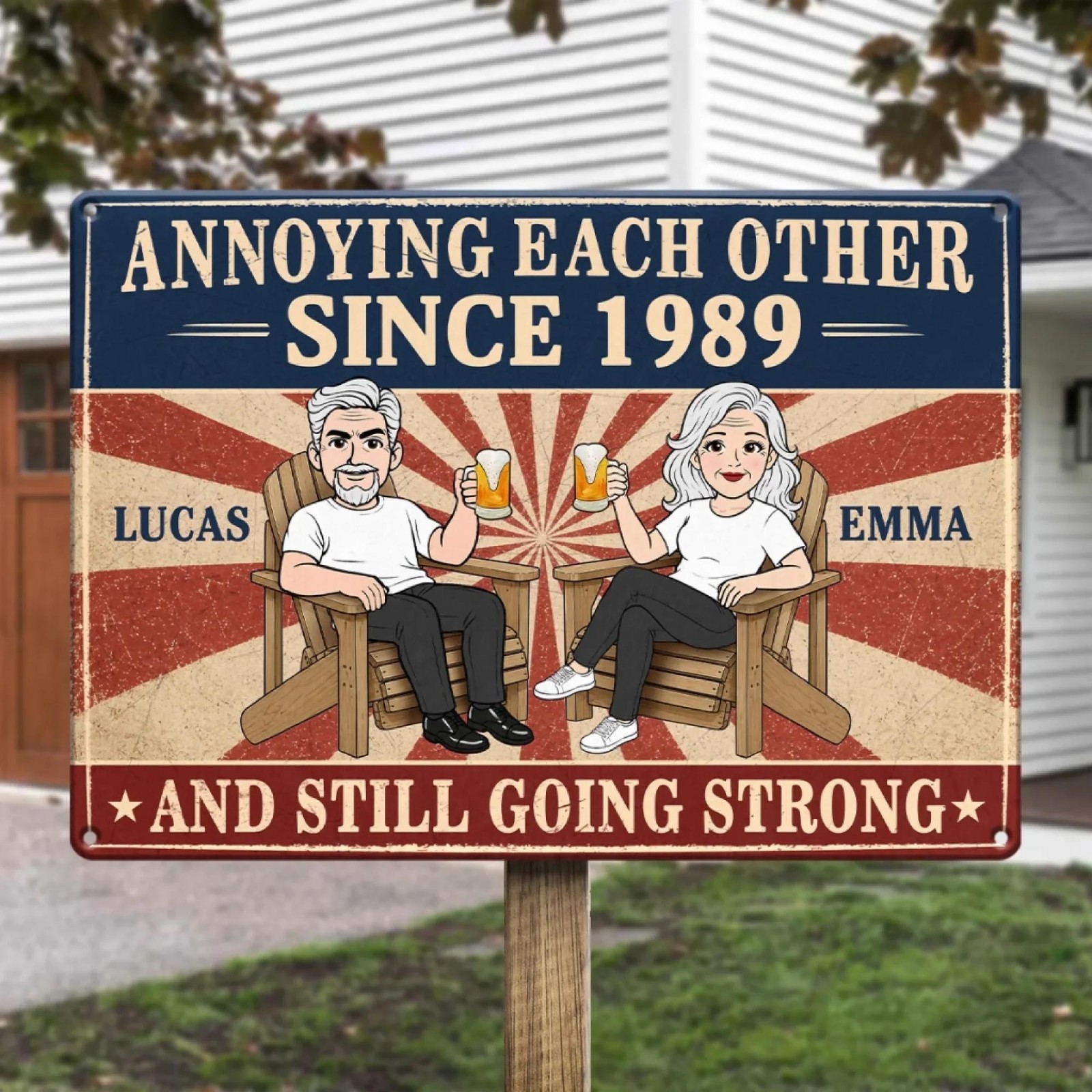 Personalized Annoying Each Other Metal Sign, Anniversary Gift For Couple
