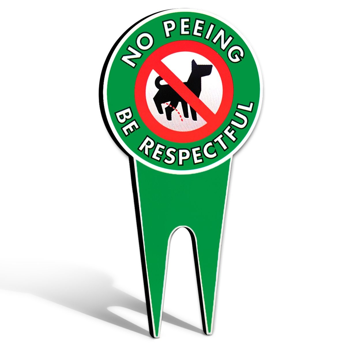6″x12″ No Peeing Dog Sign | Dog Stake for Yard Pick Up After Your Dog Sign