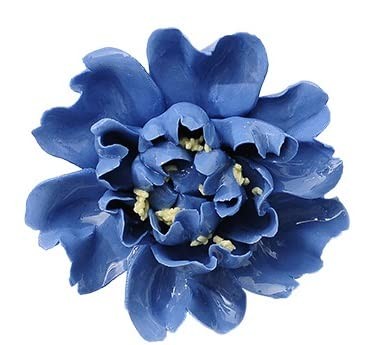 AMERRY 3D Flower Wall Art – Handmade Porcelain Decor (Blue, Crape Myrtle, 3.54″)