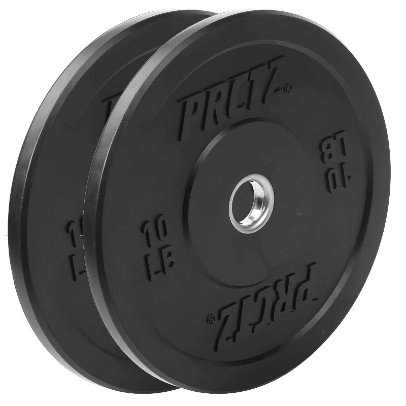 PRCTZ 10 Lb. Bumper Plate Weight Set, Fits 2 In. Diameter Barbell