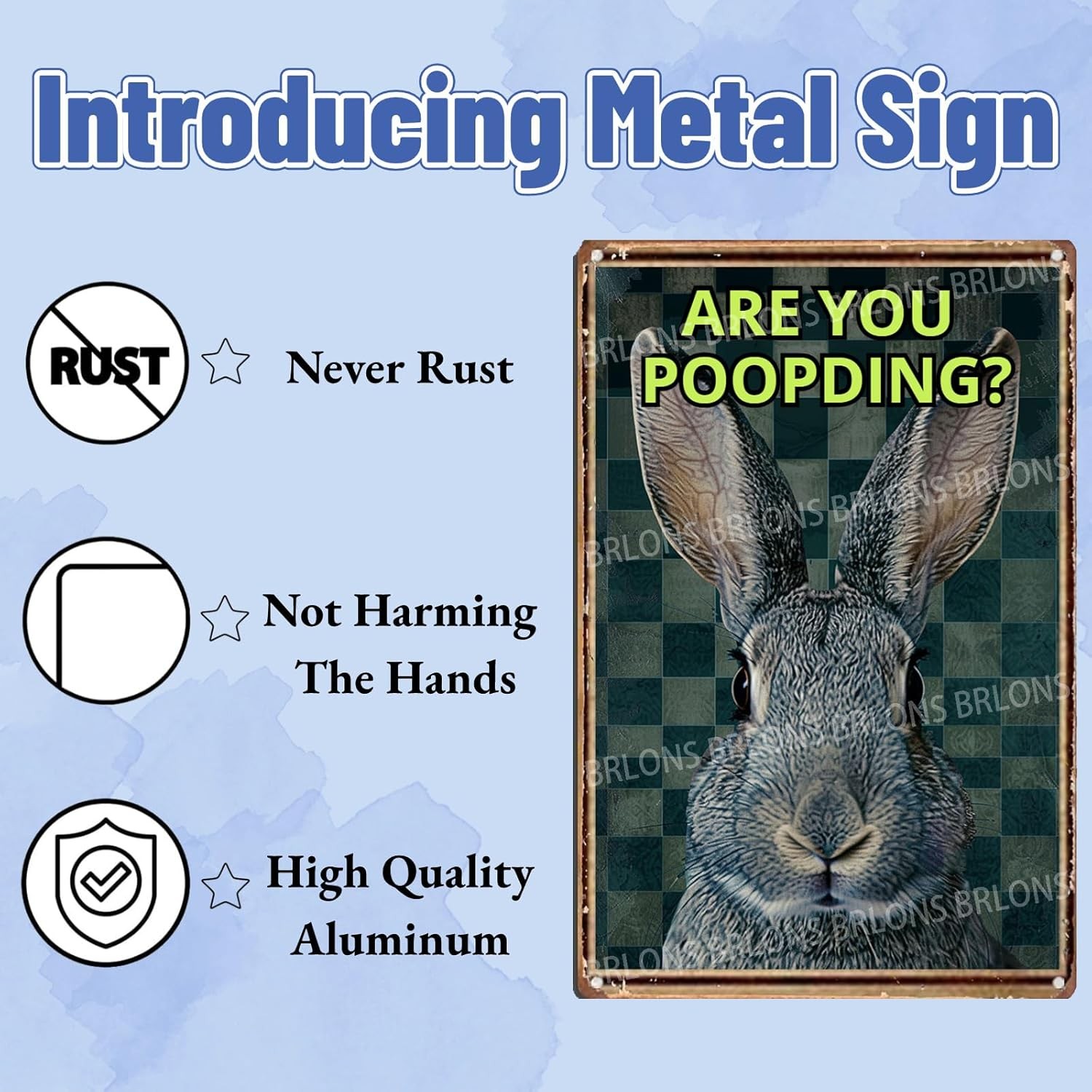 Tin Metal Signs Are You Poopding Rabbit Metal Sign Alumium Sign Vintage Sign Ret