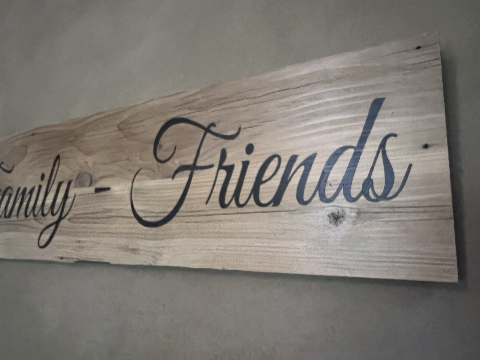 Large Rustic Faith Family Friends Reclaimed Wood Horizontal Wall Hanging Sign