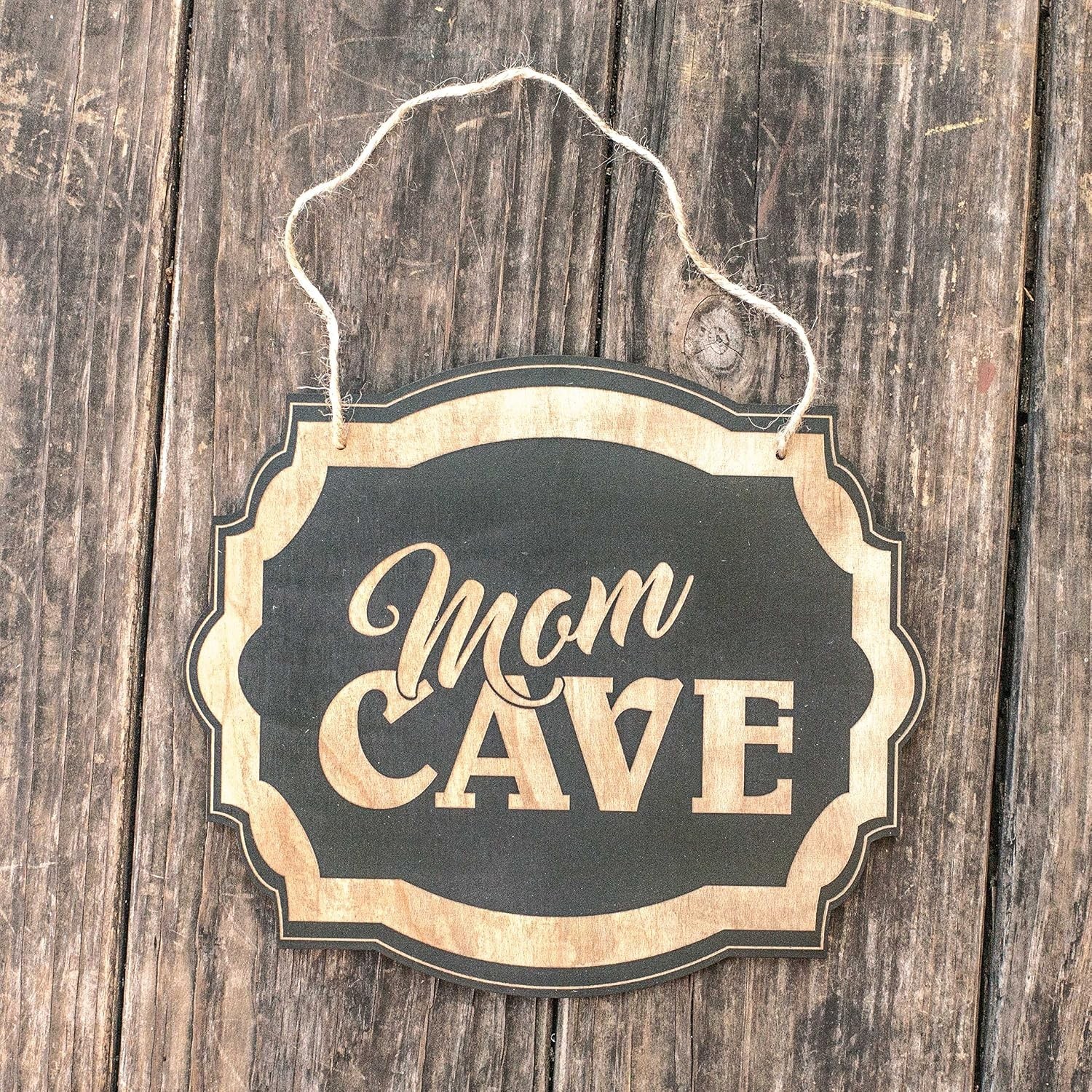 Sign – BLACK – Mom Cave 10×8