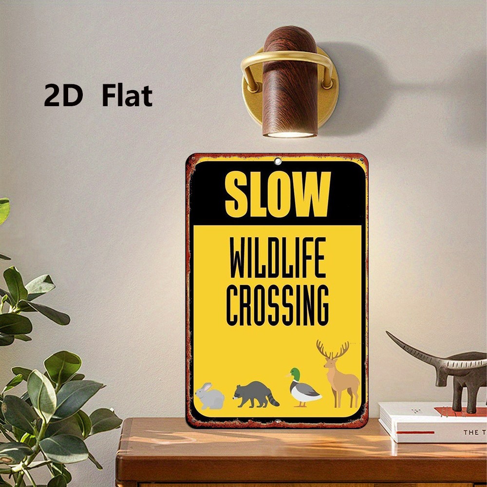 20.32×30.48 cm Metal Sign “Wild Animals Crossing”
