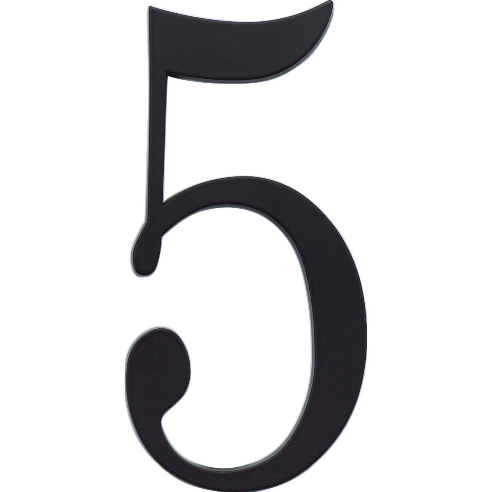 Atlas TRN5-BL Traditionalist 6″ H Surface Mount House Number Matte Black